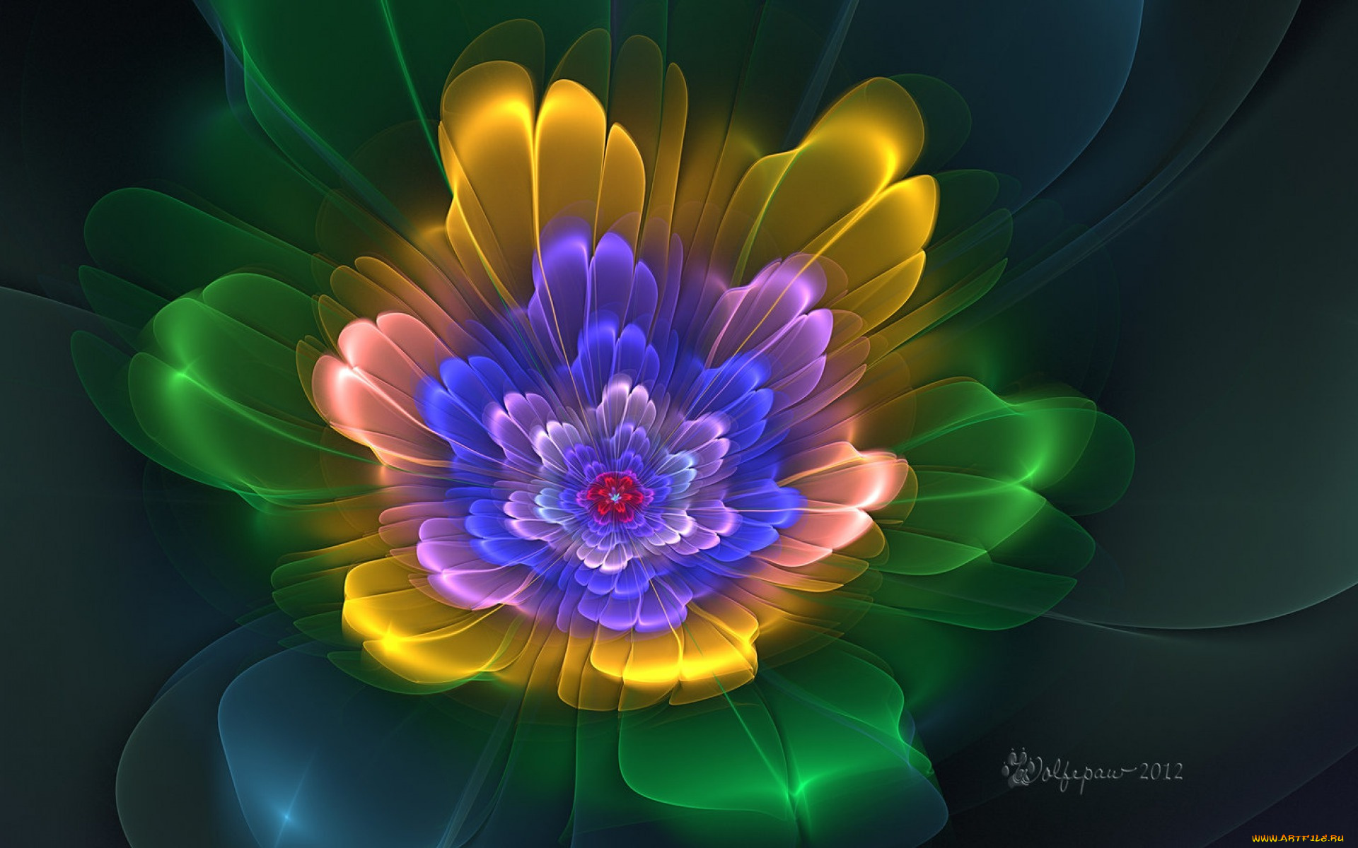 3д, графика, flowers, цветы, цветок