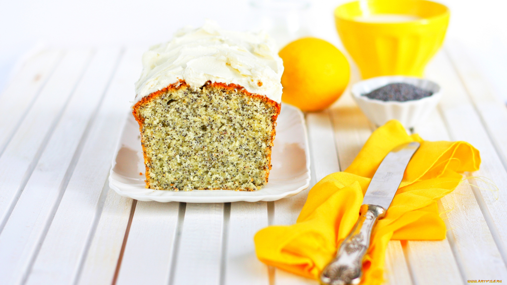 еда, пироги, выпечка, маковый, пирог, нож, салфетка