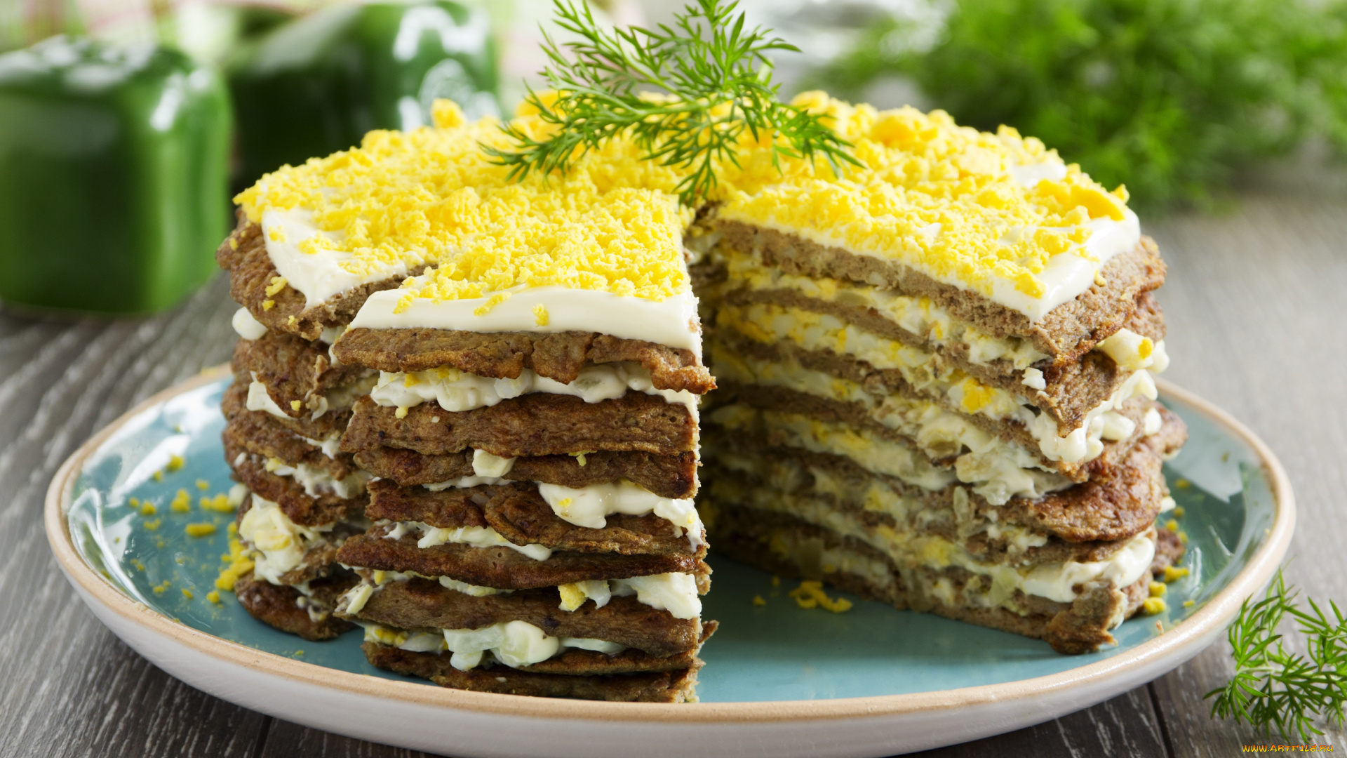 еда, торты, печеночный, торт