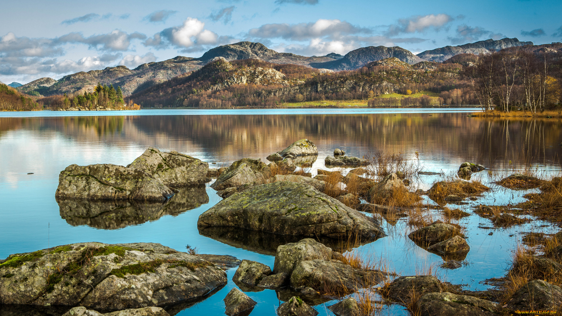 природа, реки, озера, горы, озеро, камни