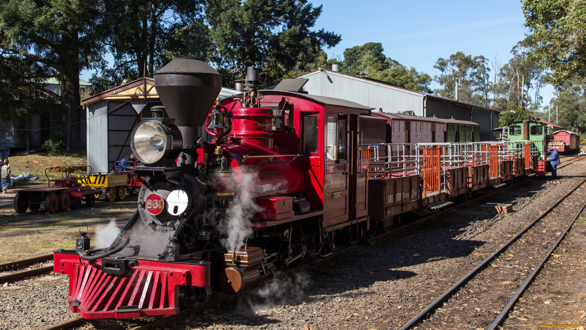 техника, паровозы, поезд, паровоз, рельсы
