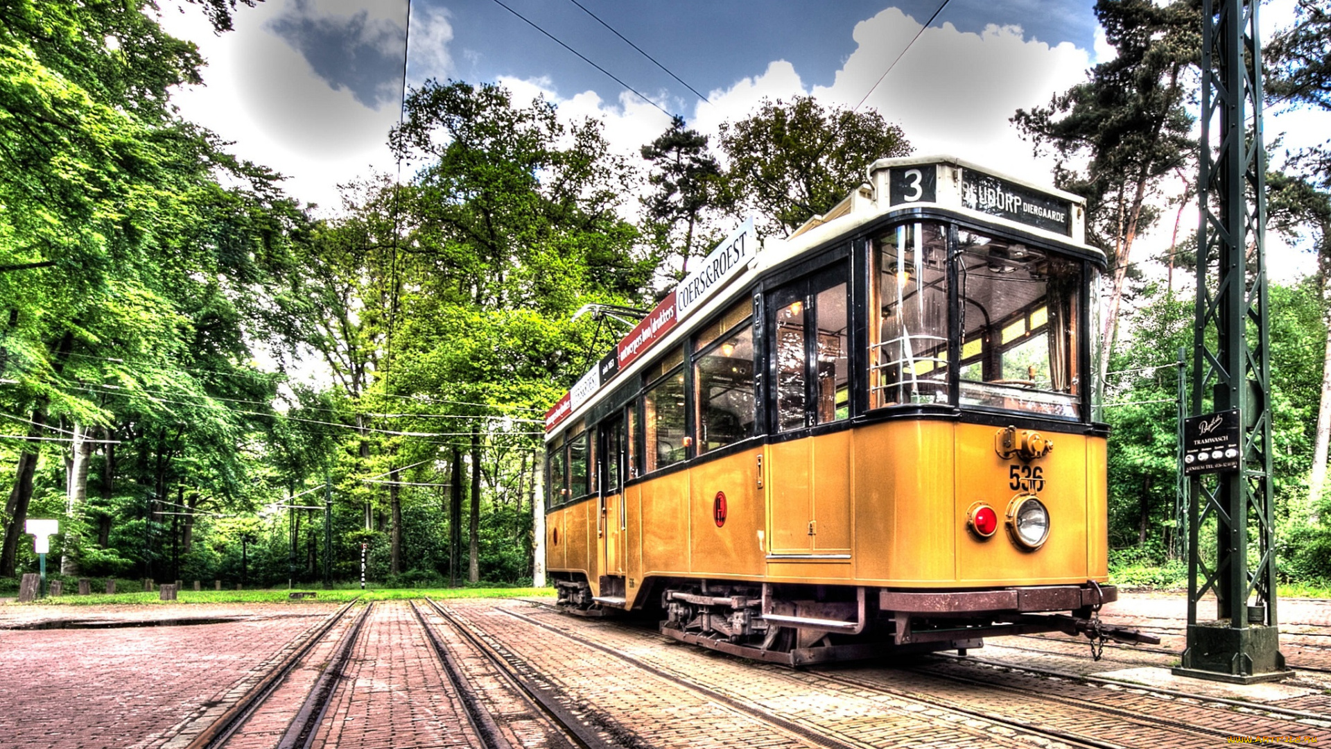 техника, трамваи, парк, трамвай, рельсы