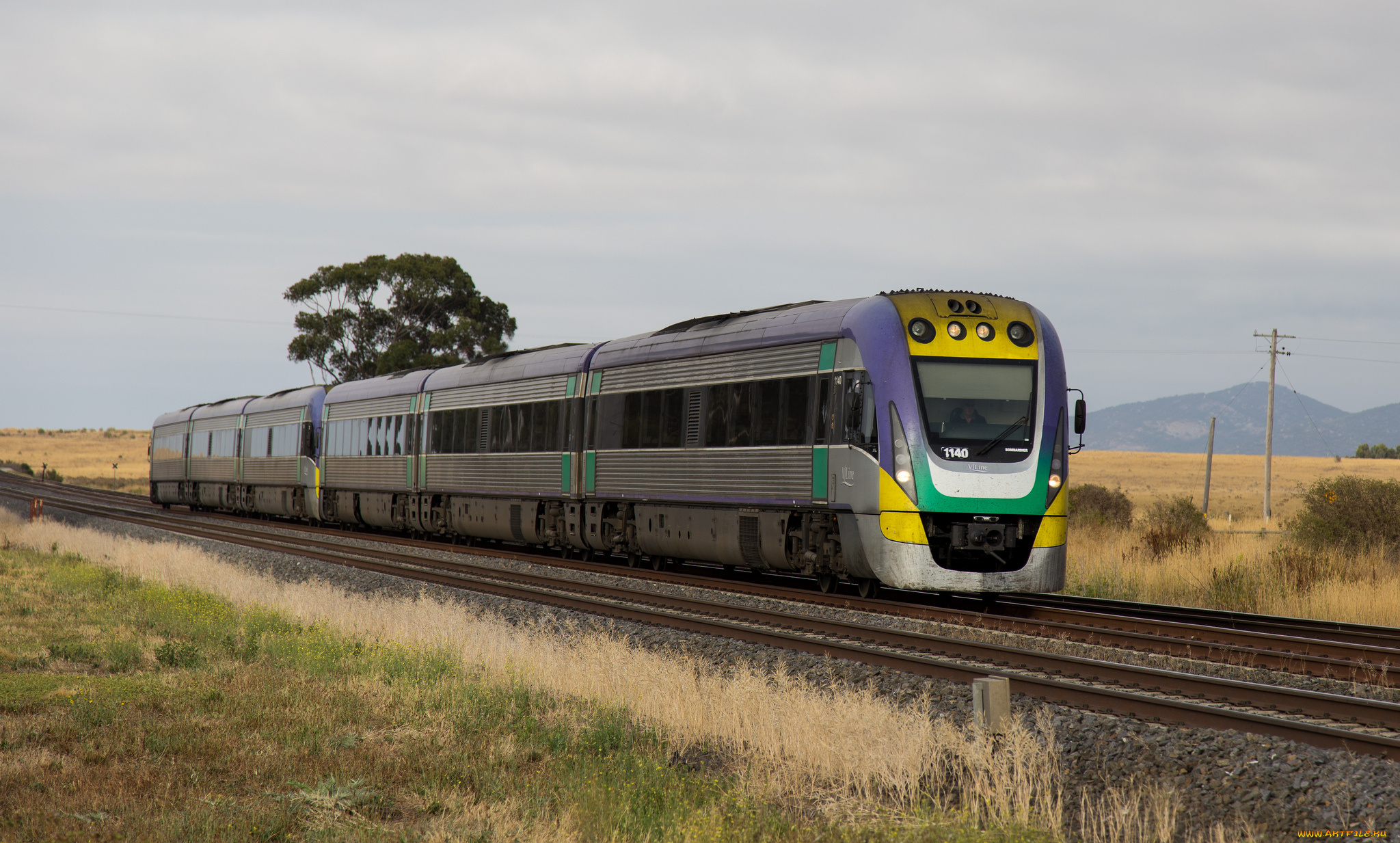 техника, поезда, вагоны, рельсы, локомотив