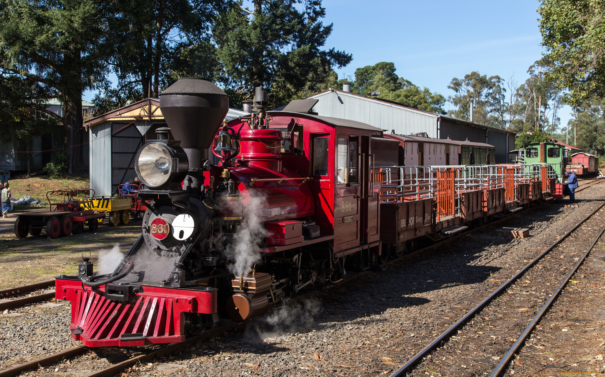 техника, паровозы, поезд, паровоз, рельсы