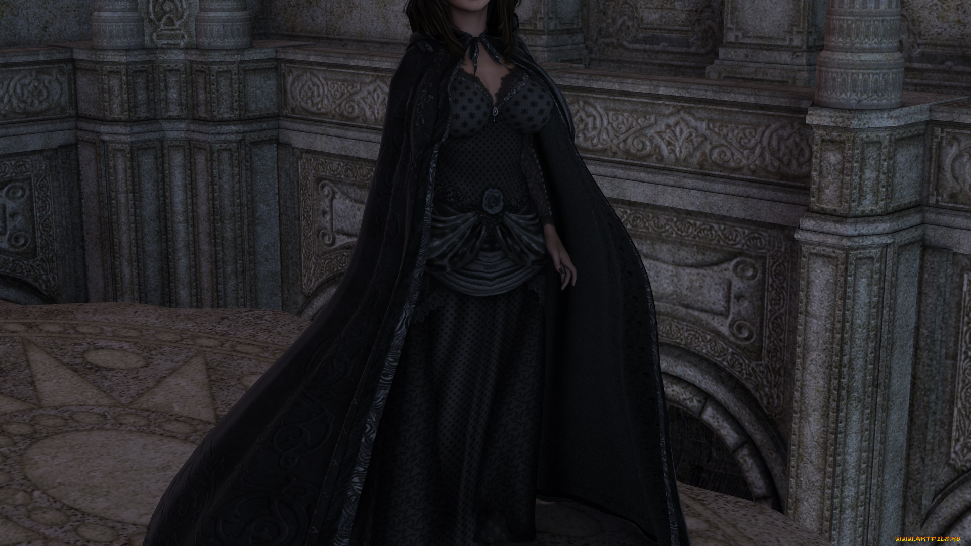 3д, графика, фантазия, , fantasy, фон, взгляд, девушка