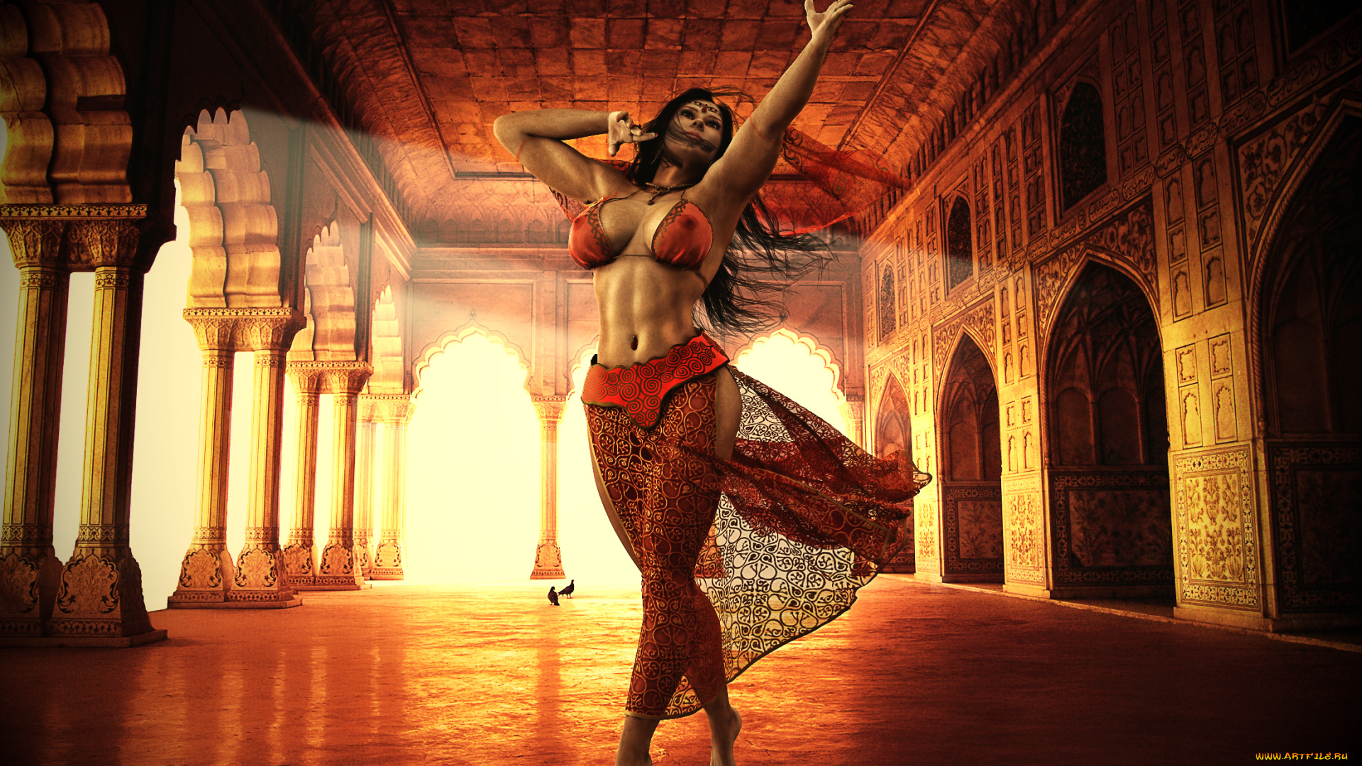 3д, графика, люди, , people, фон, взгляд, девушка, танец