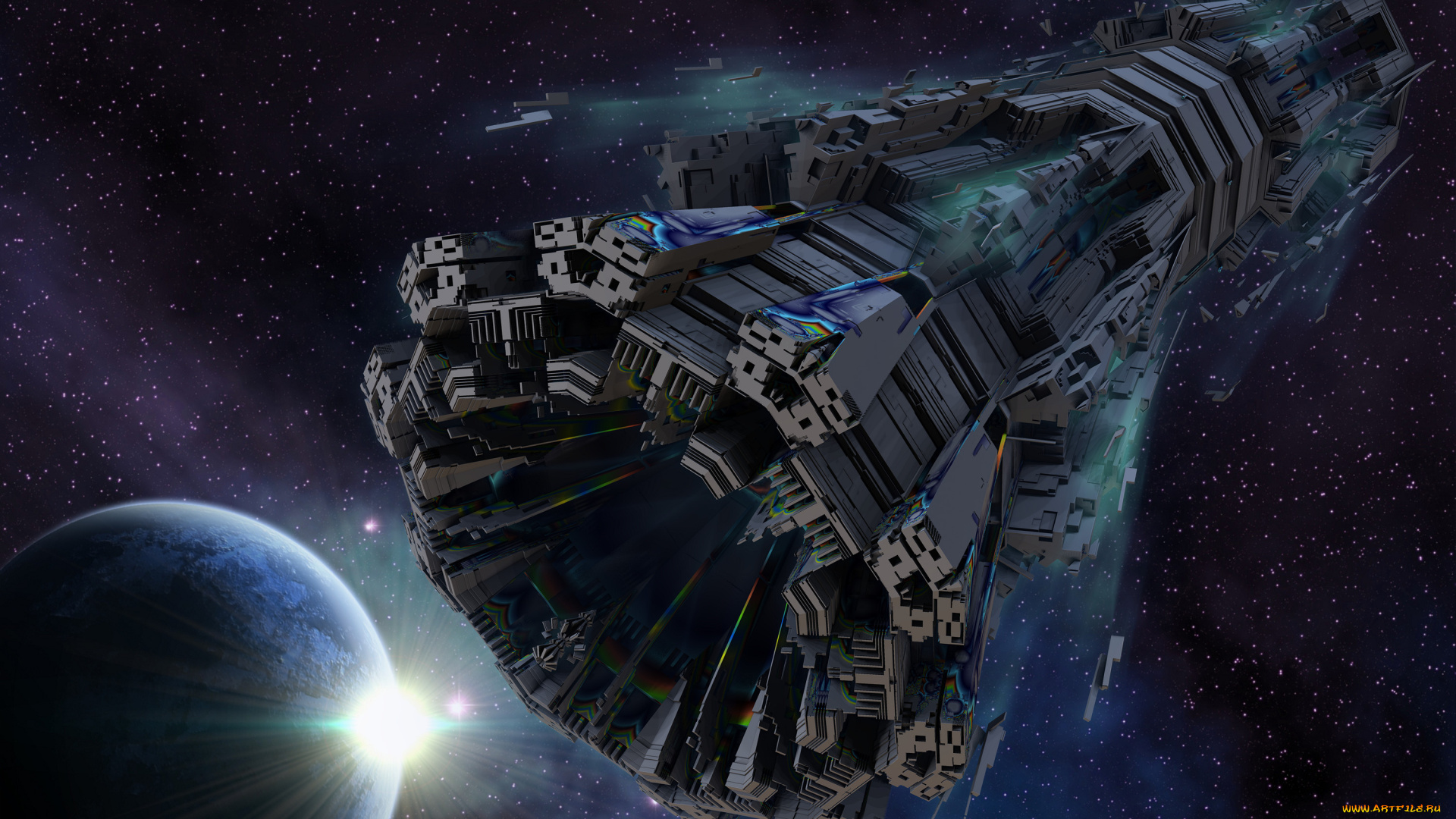 космос, арт, планета, вселенная