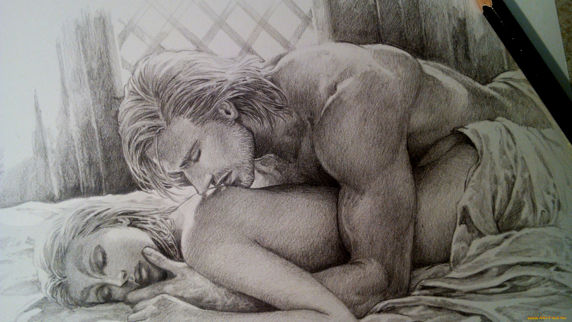 рисованное, люди, романтика, любовь, мужчина, женщина