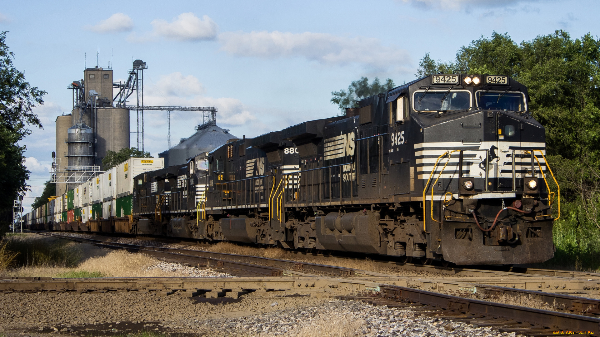 техника, поезда, локомотив, дорога, железная, состав