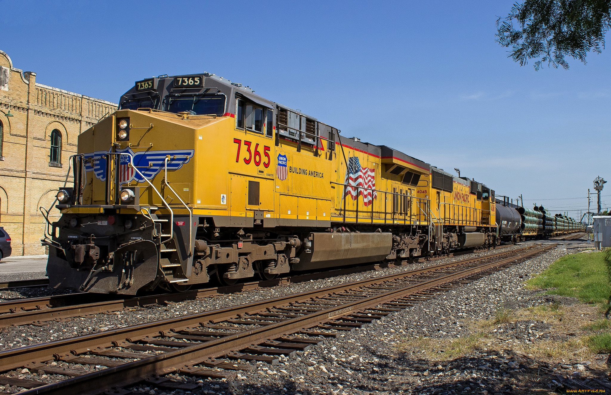 техника, поезда, локомотив, дорога, железная, состав