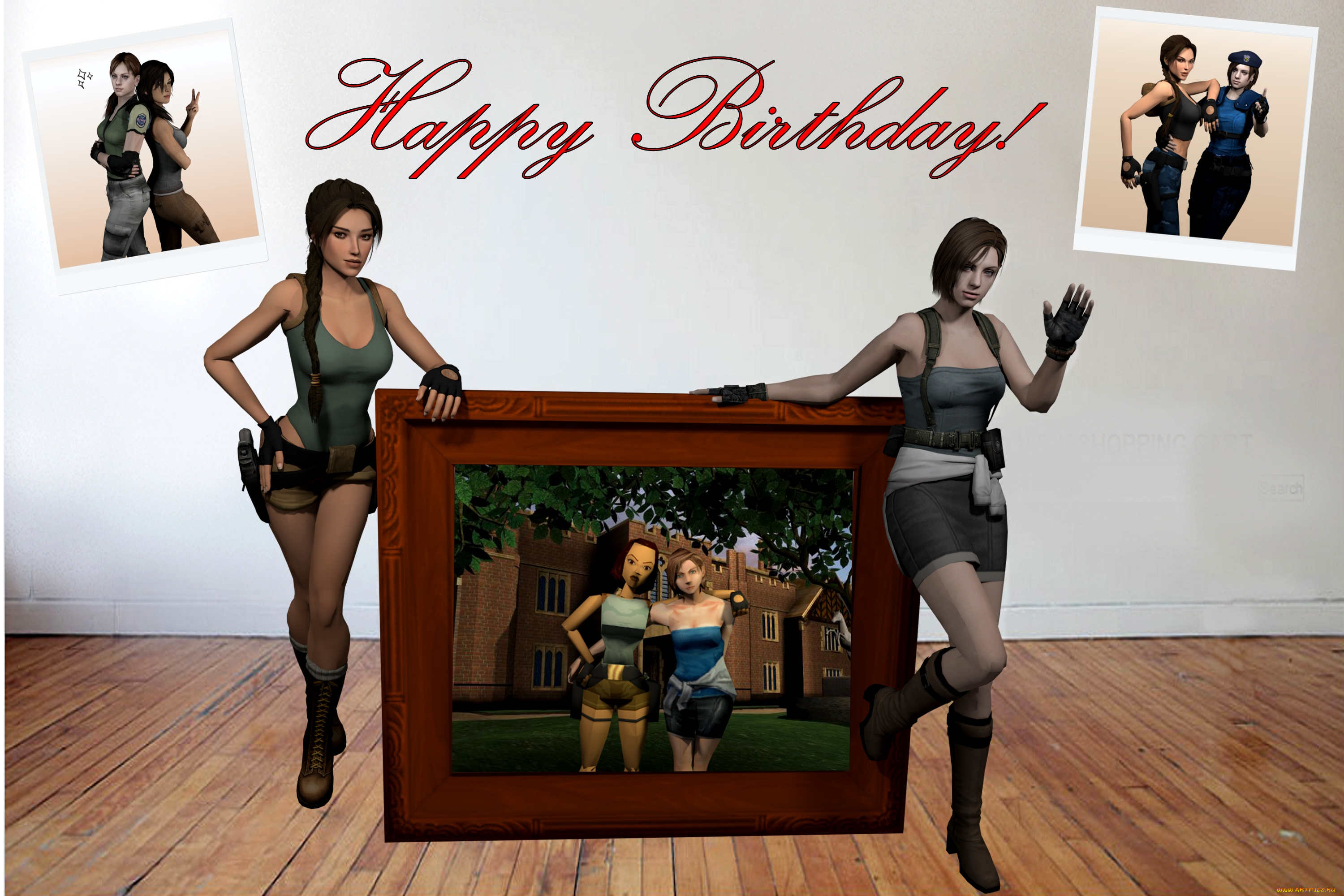 3д, графика, праздники, , holidays, девушки, взгляд, фон, картина