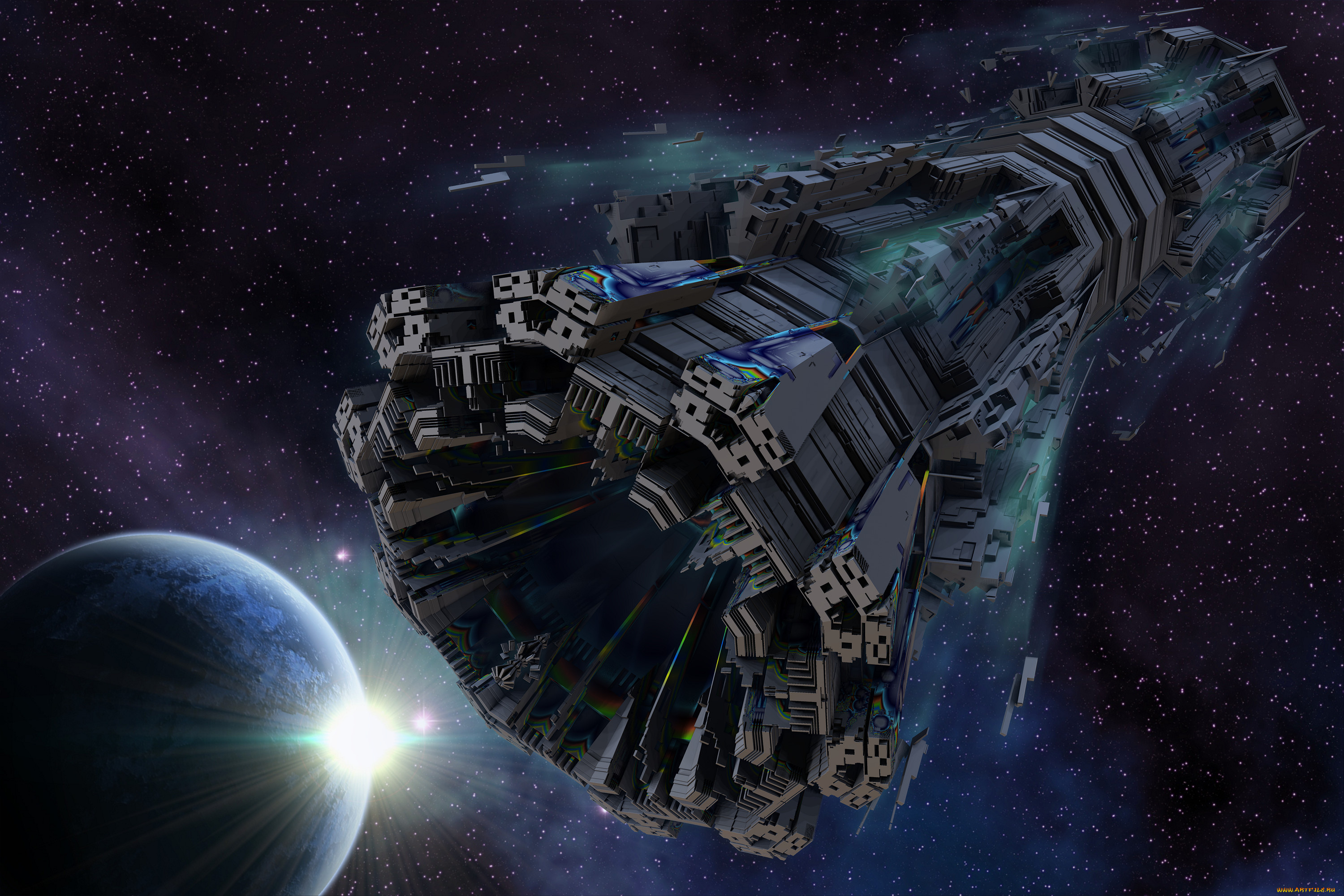 космос, арт, планета, вселенная