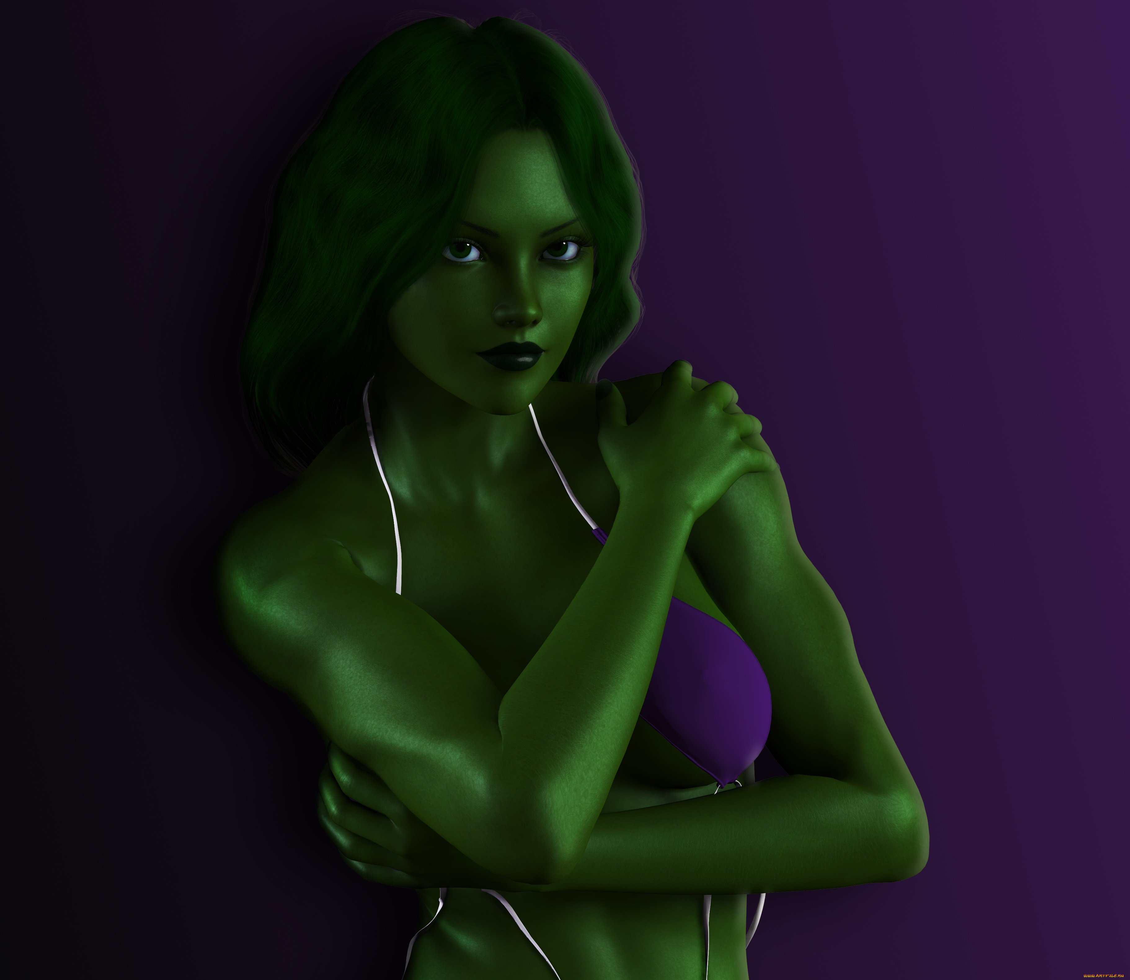 3д, графика, существа, , creatures, фон, взгляд, халк