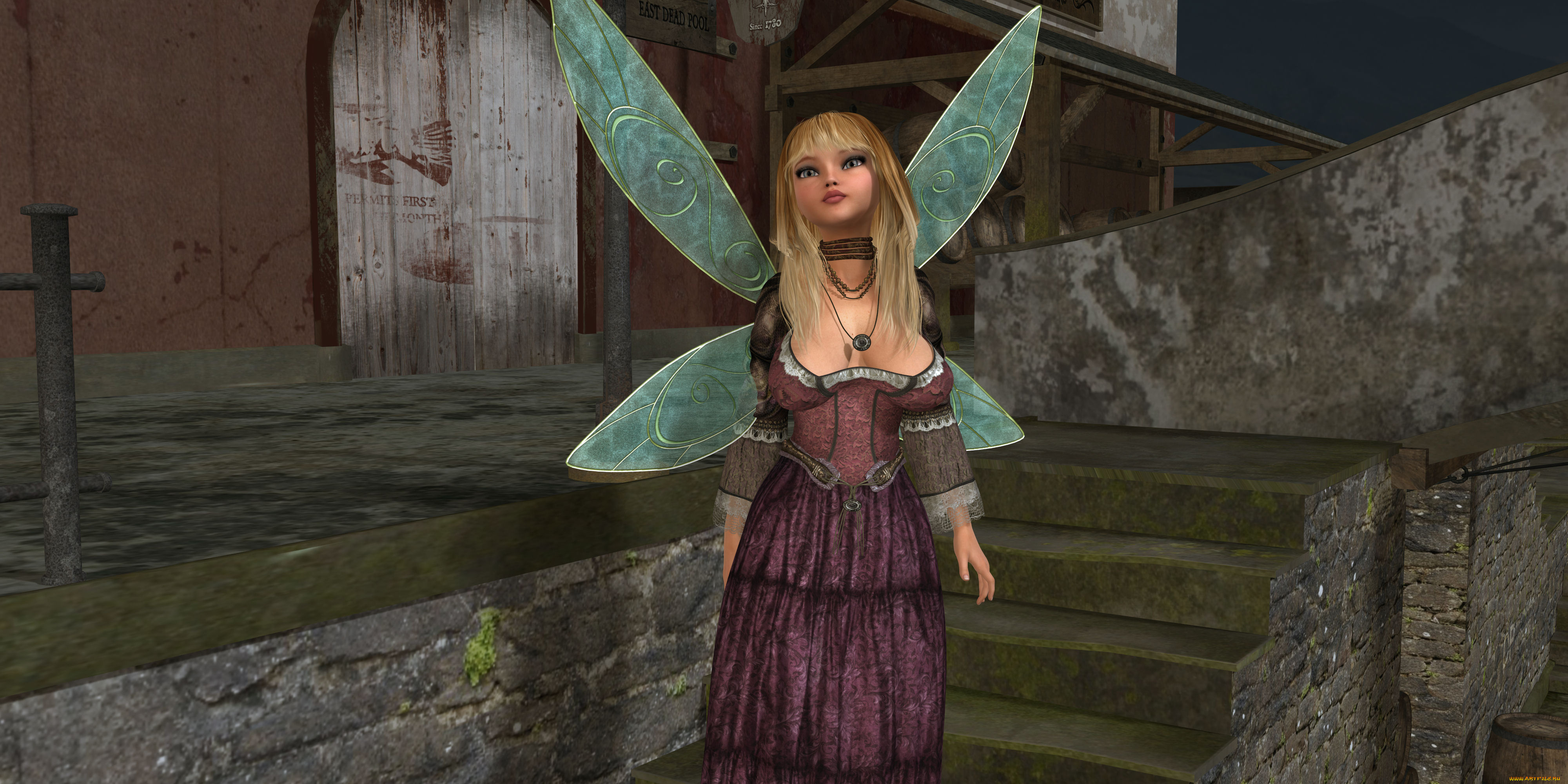 3д, графика, эльфы, , elves, фея, взгляд, фон