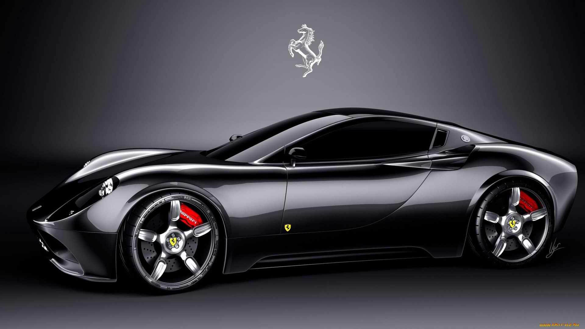 2016, new, ferrari, автомобили, 3д, спорткар