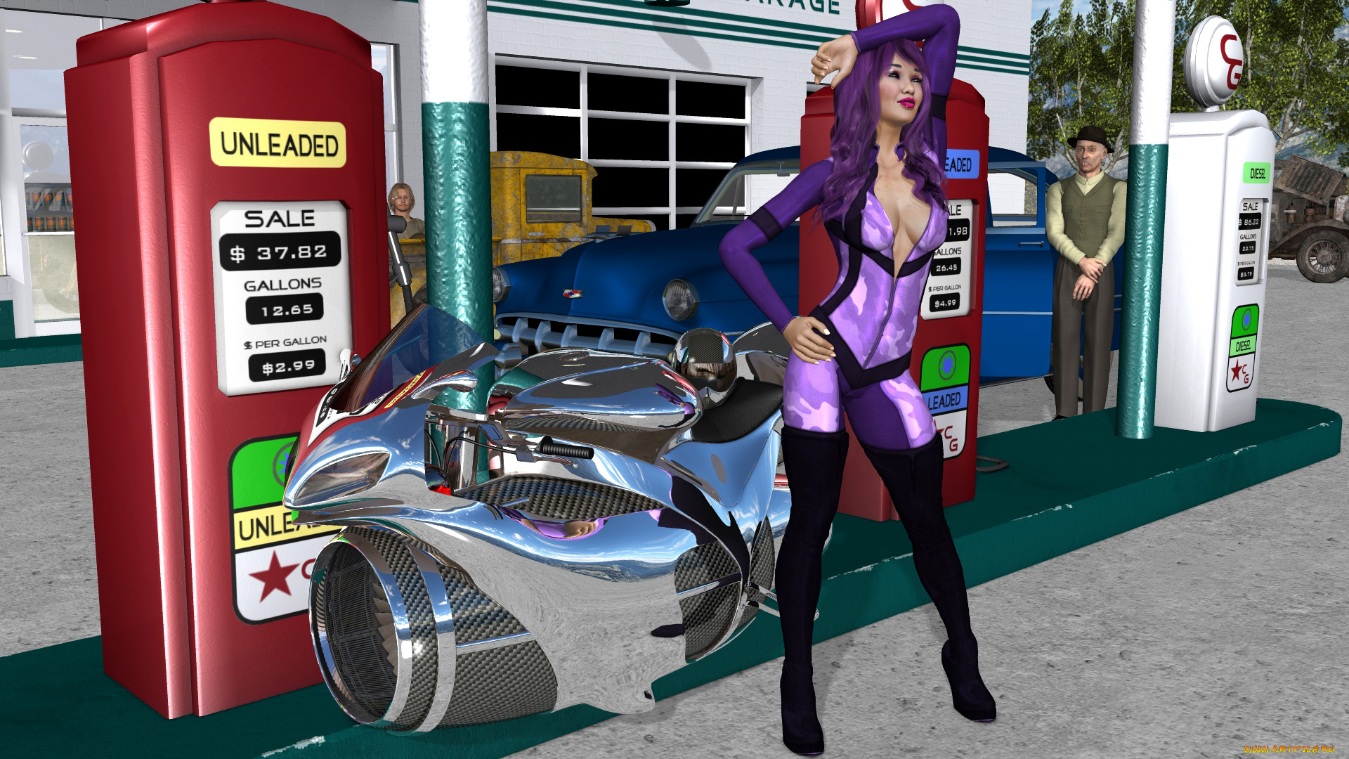 3д, графика, фантазия, , fantasy, азс, мужчина, фон, взгляд, девушка