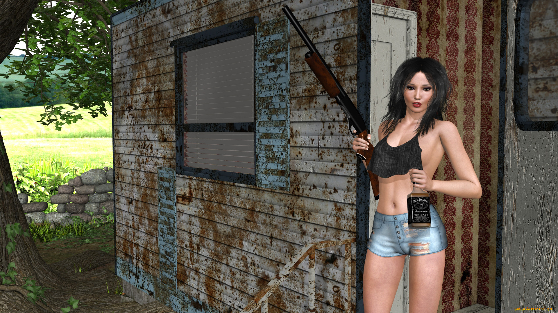 3д, графика, люди, , people, бокал, вино, фон, взгляд, девушка