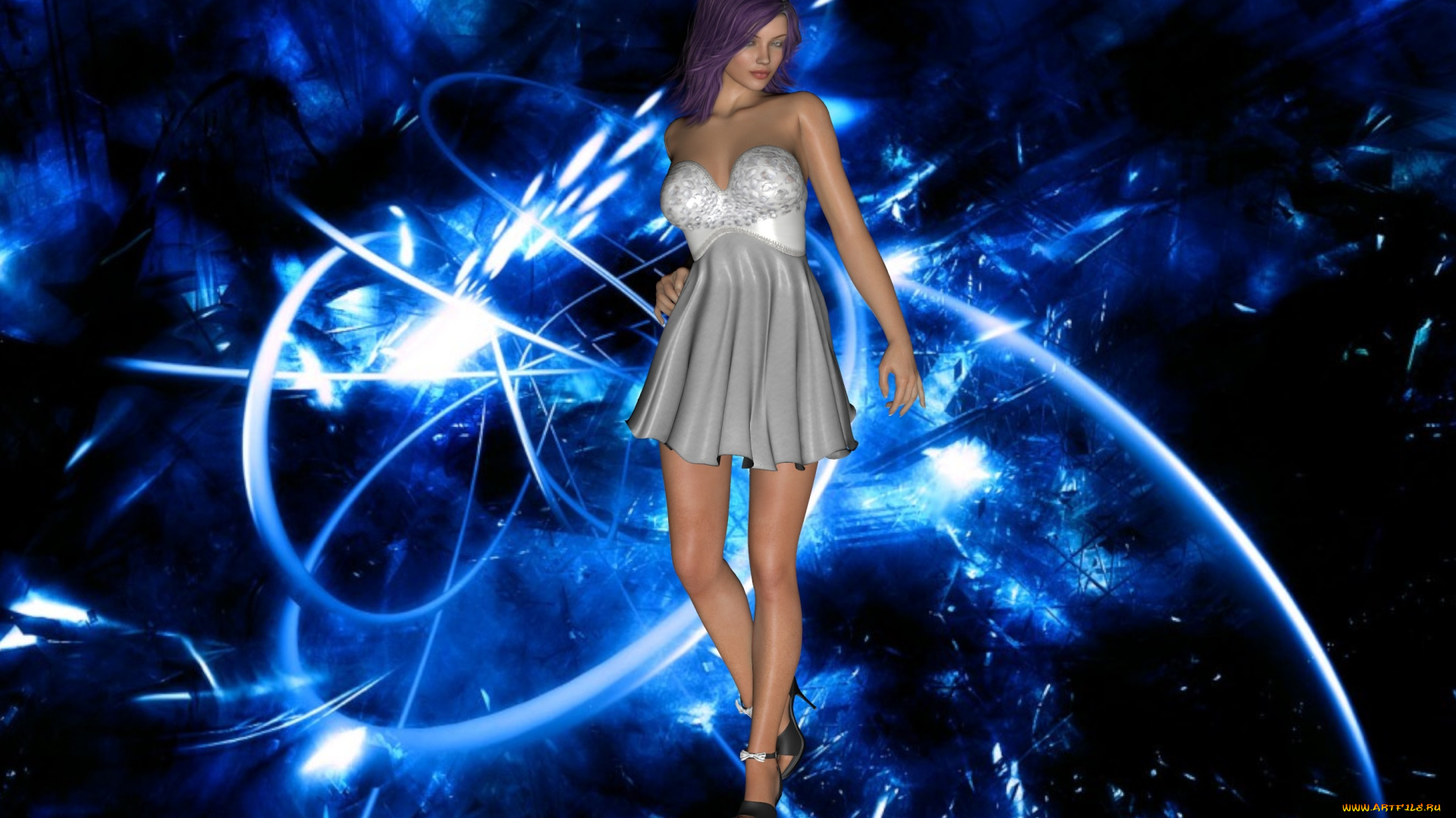 3д, графика, люди, , people, девушка, взгляд, фон