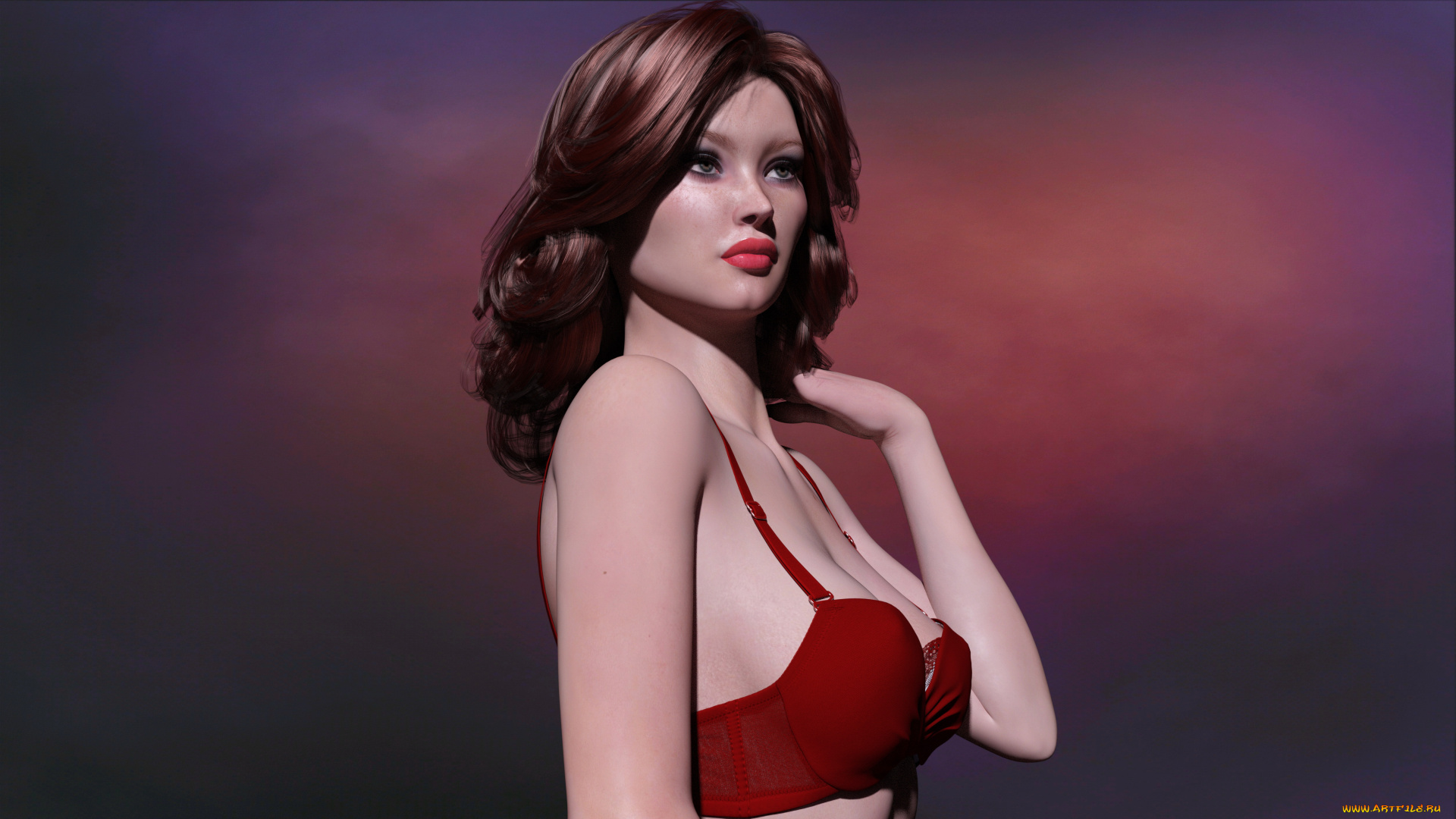 3д, графика, люди, , people, взгляд, девушка, фон