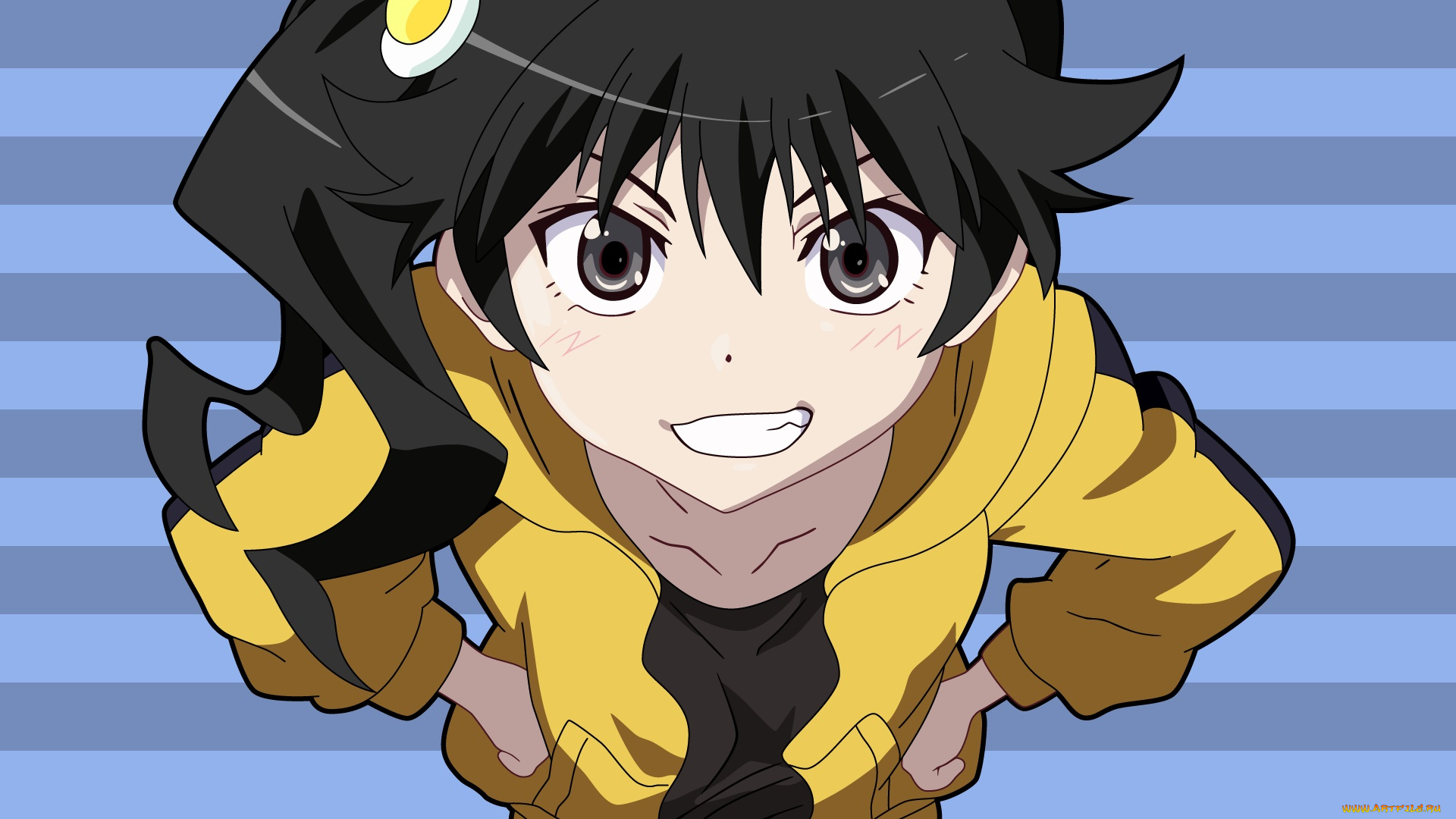 аниме, bakemonogatari, фон, взгляд, девушка