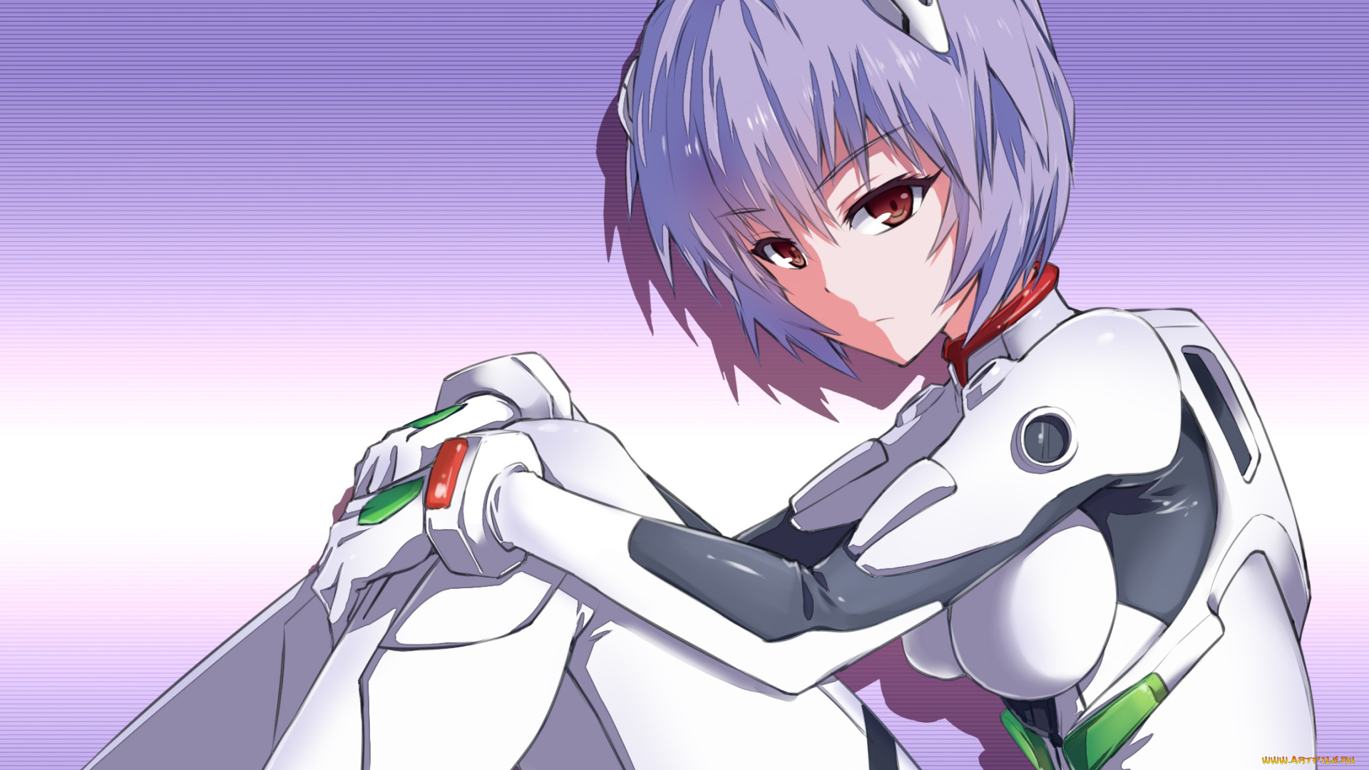 аниме, evangelion, девушка