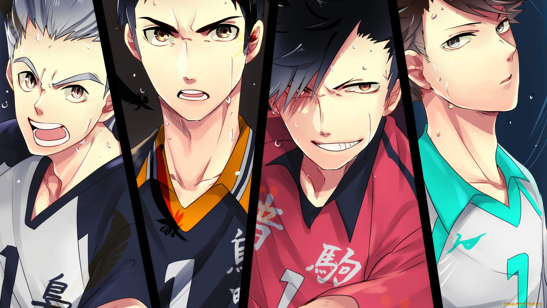 аниме, haikyuu, парни
