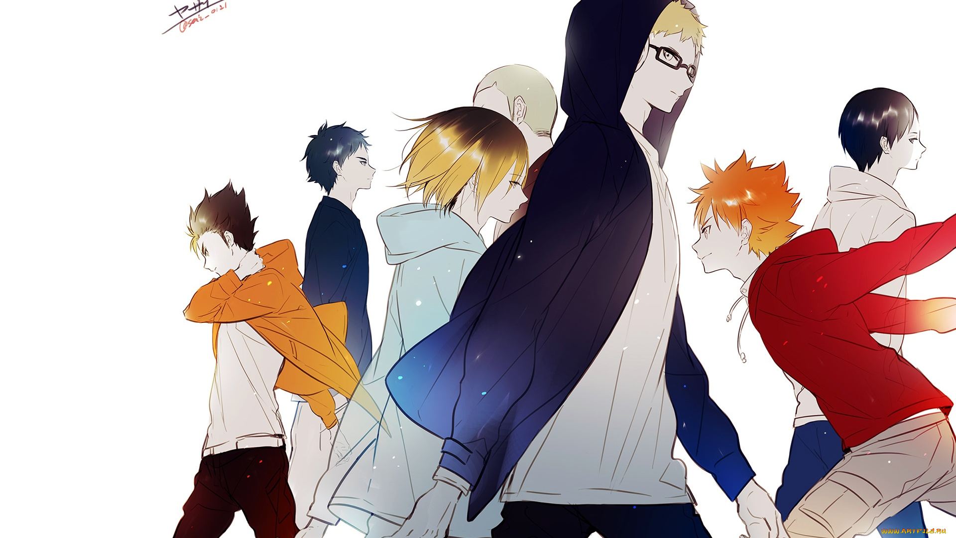 аниме, haikyuu, парни, волейбол