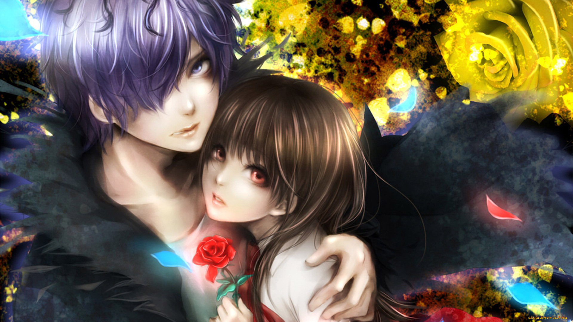 аниме, ib, романтика, пара