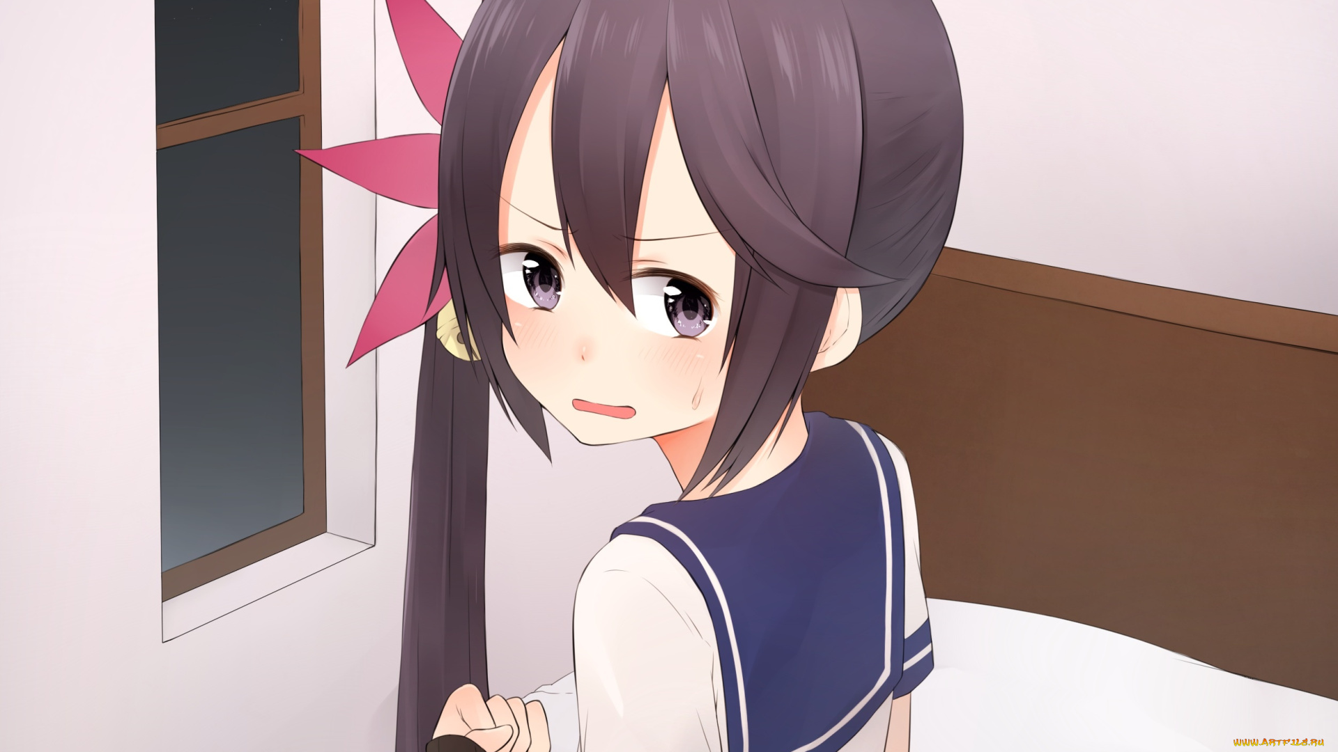 аниме, kantai, collection, фон, девушка, взгляд