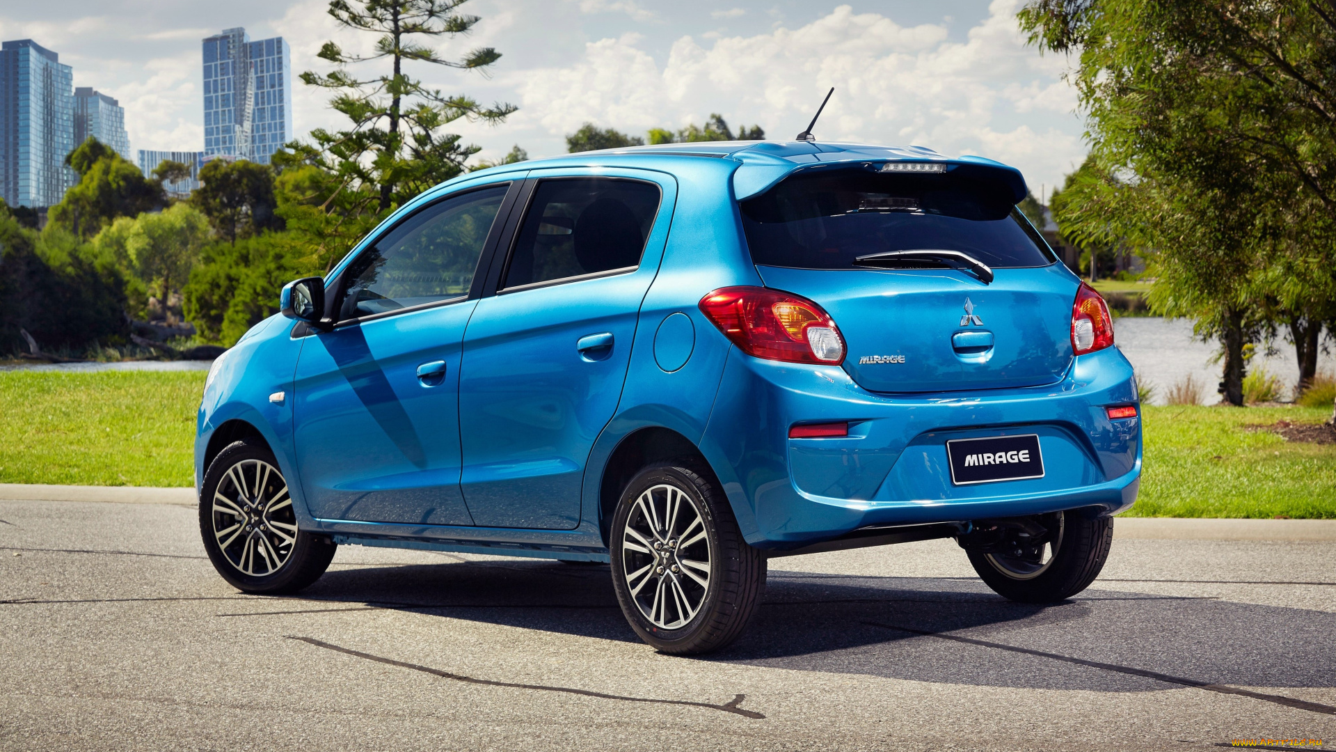 автомобили, mitsubishi, 2016г, синий, au-spec, mirage