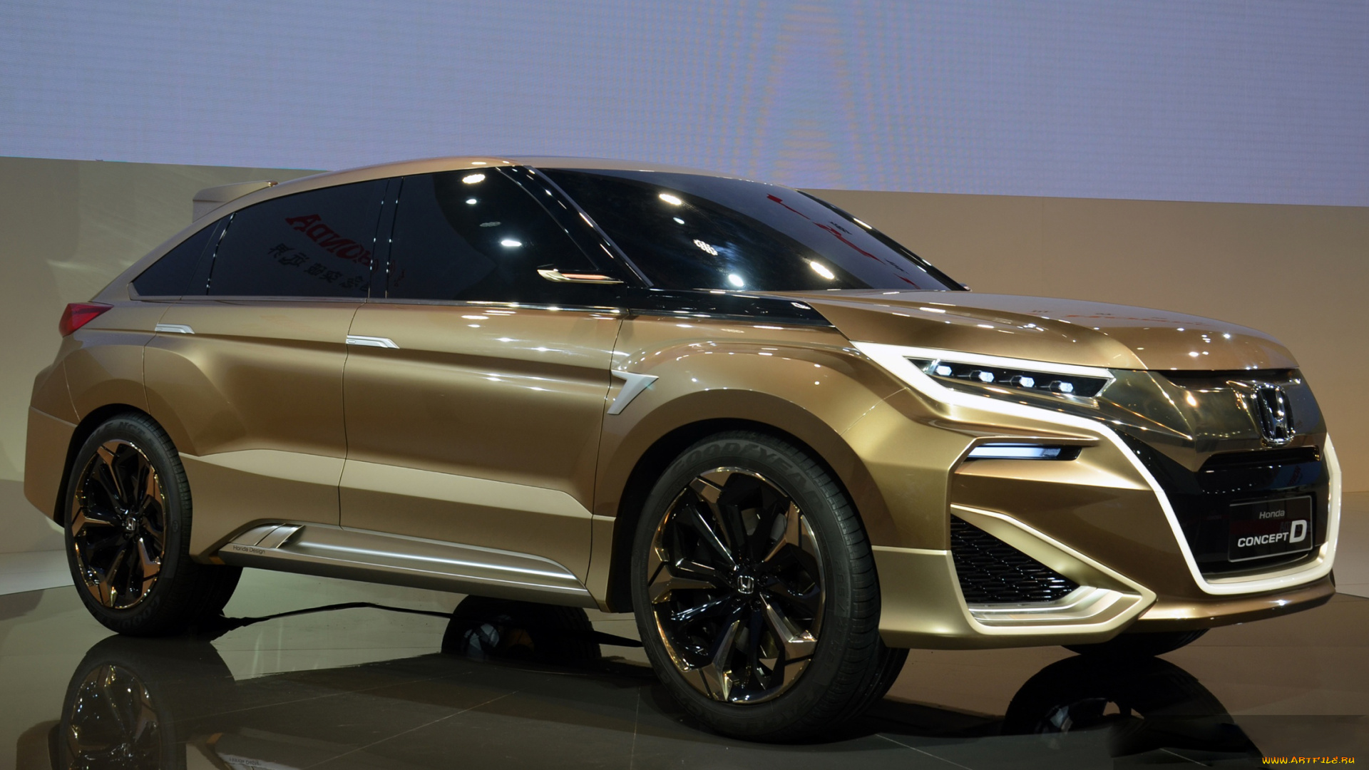honda, concept, d, crossover, автомобили, выставки, и, уличные, фото, crossover, concept, d, honda, автосалон, выставка, бежевый
