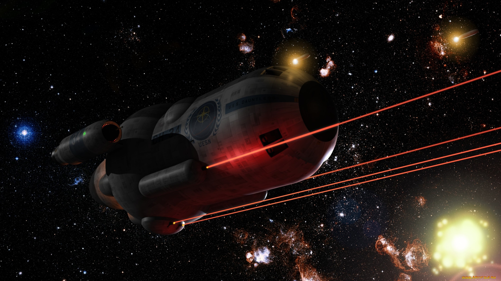 космос, арт, космический, корабль, полет, вселенная, звезды