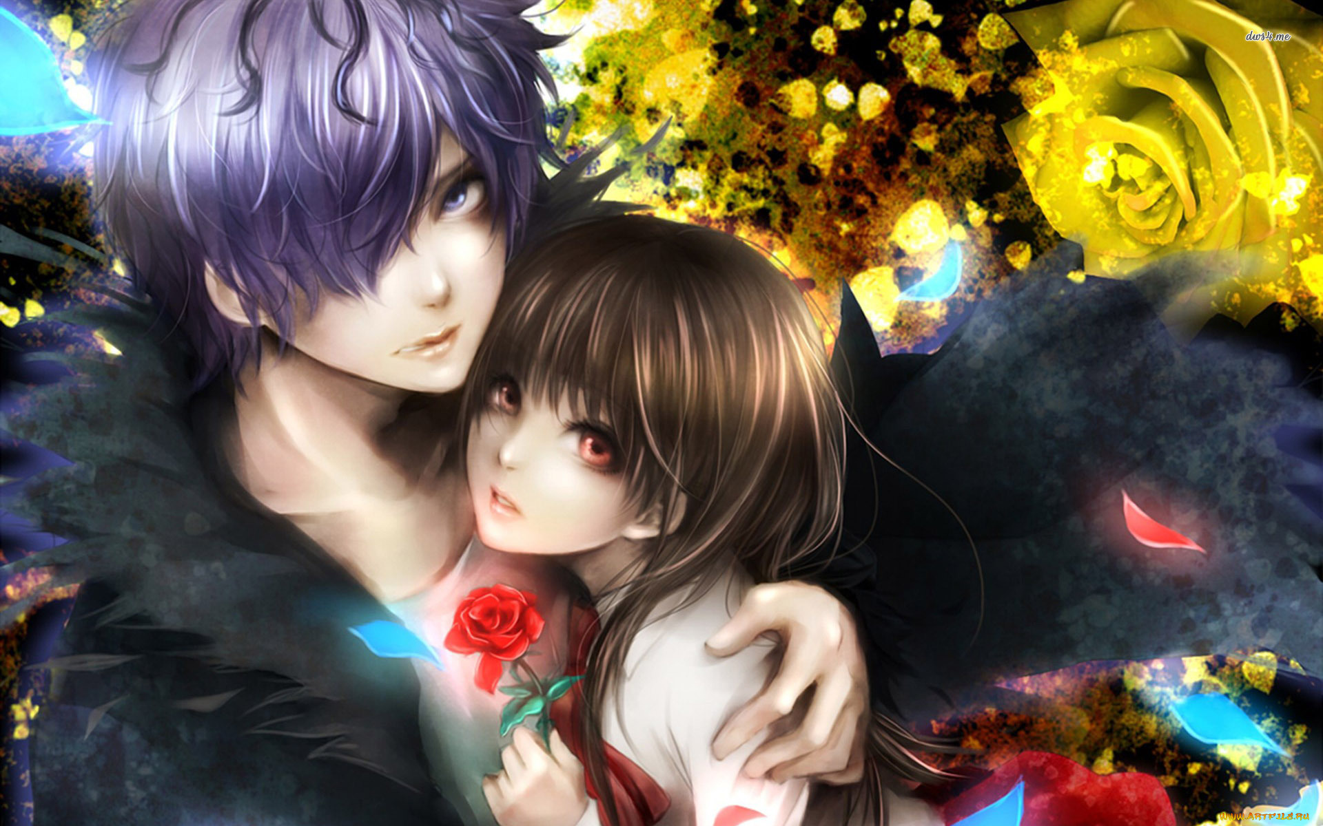 аниме, ib, романтика, пара