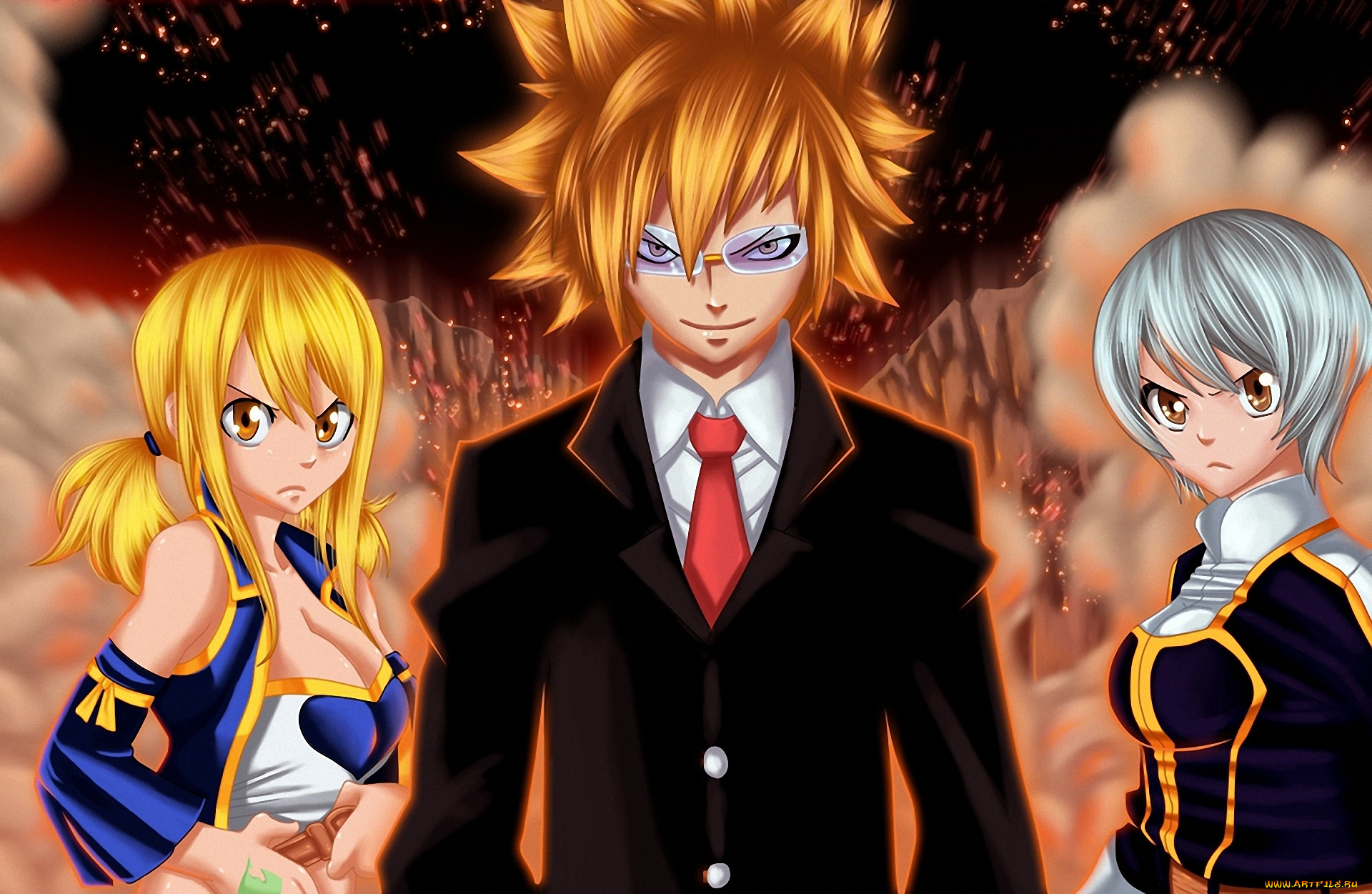 аниме, fairy, tail, дух, чародей, маг, волшебники, lucy, yukino, loki, лев, звезды