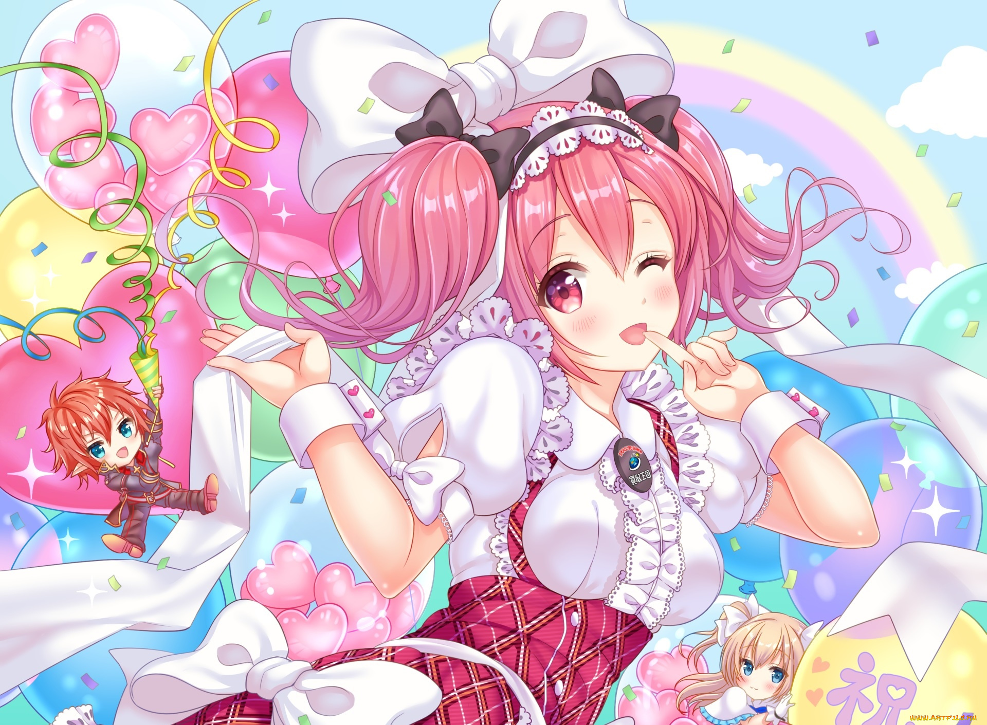 аниме, unknown, , другое, девушка, взгляд, фон