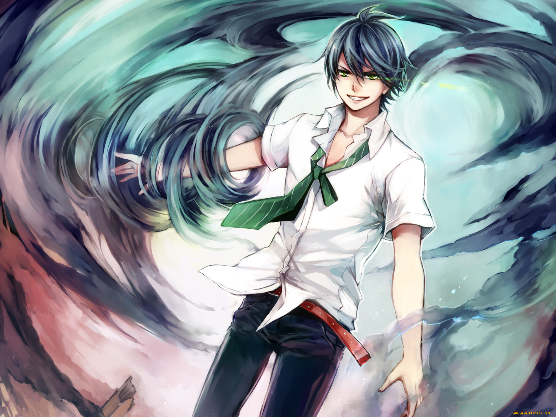 аниме, магия, , колдовство, , halloween, вихри, арт, парень, jacintamaree