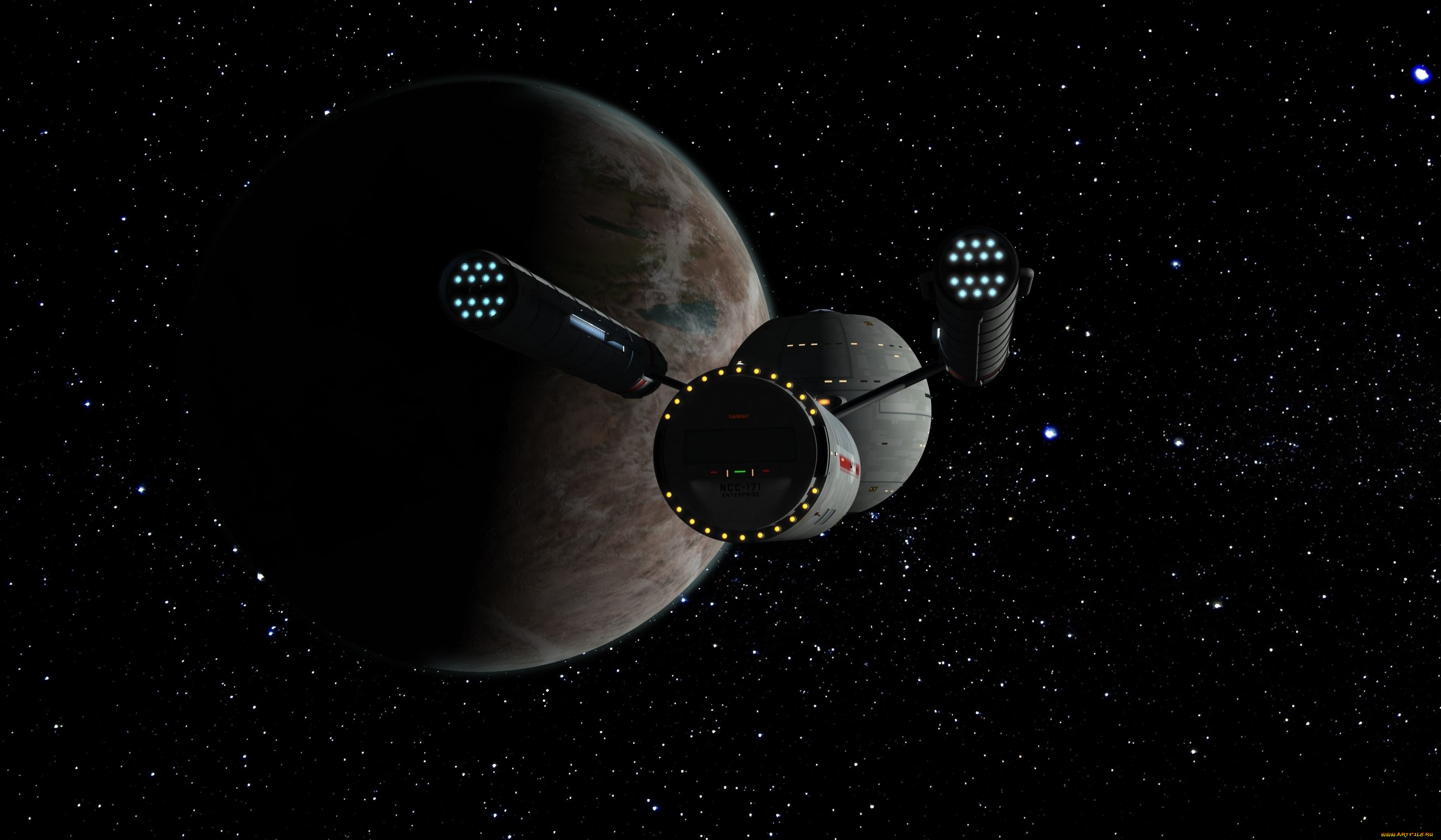 космос, арт, звезды, космический, корабль, вселенная, полет