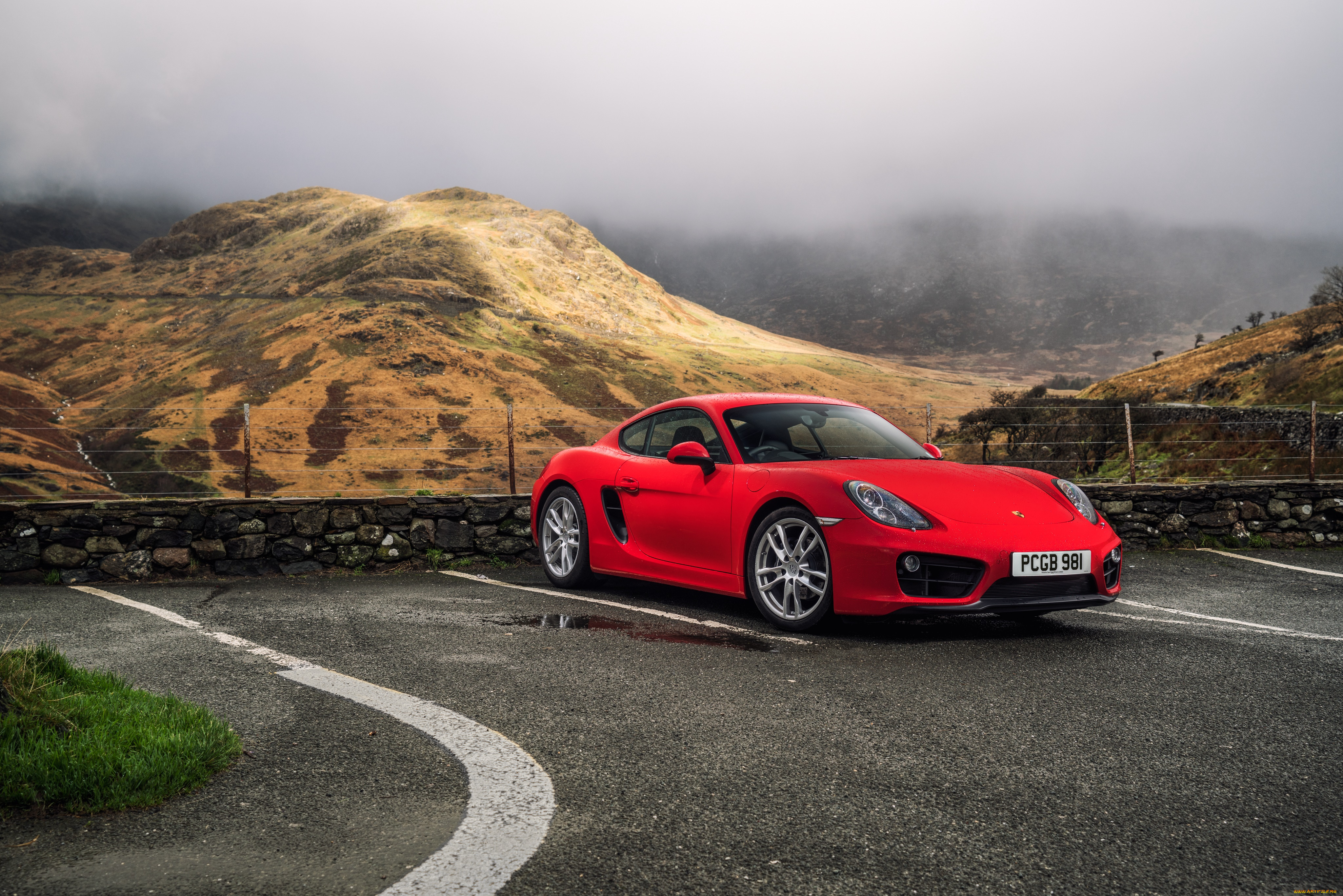 автомобили, porsche, 981c, 2014г, uk-spec, gts, cayman, красный