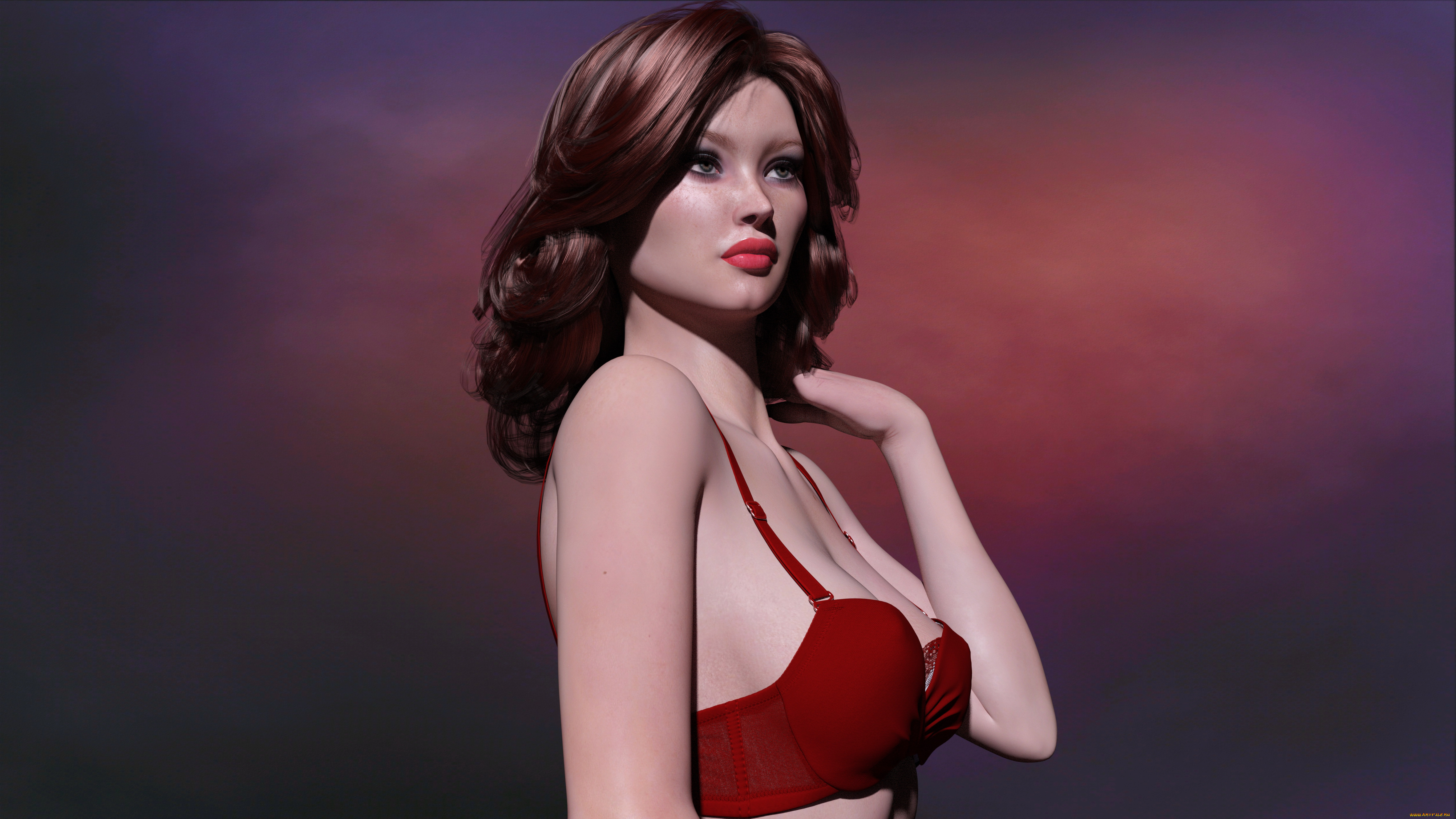 3д, графика, люди, , people, взгляд, девушка, фон