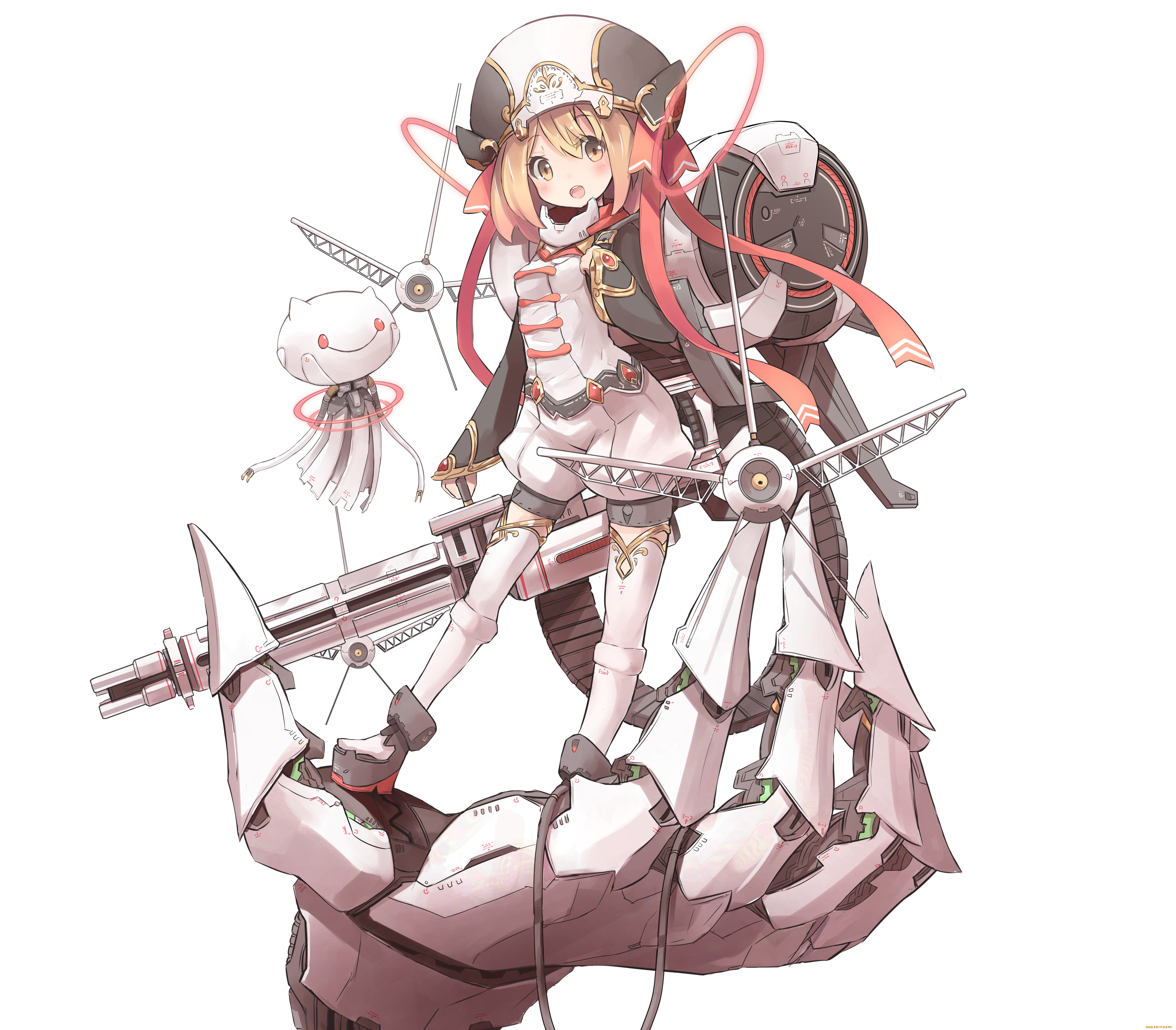 аниме, оружие, , техника, , технологии, рука, механика, девочка