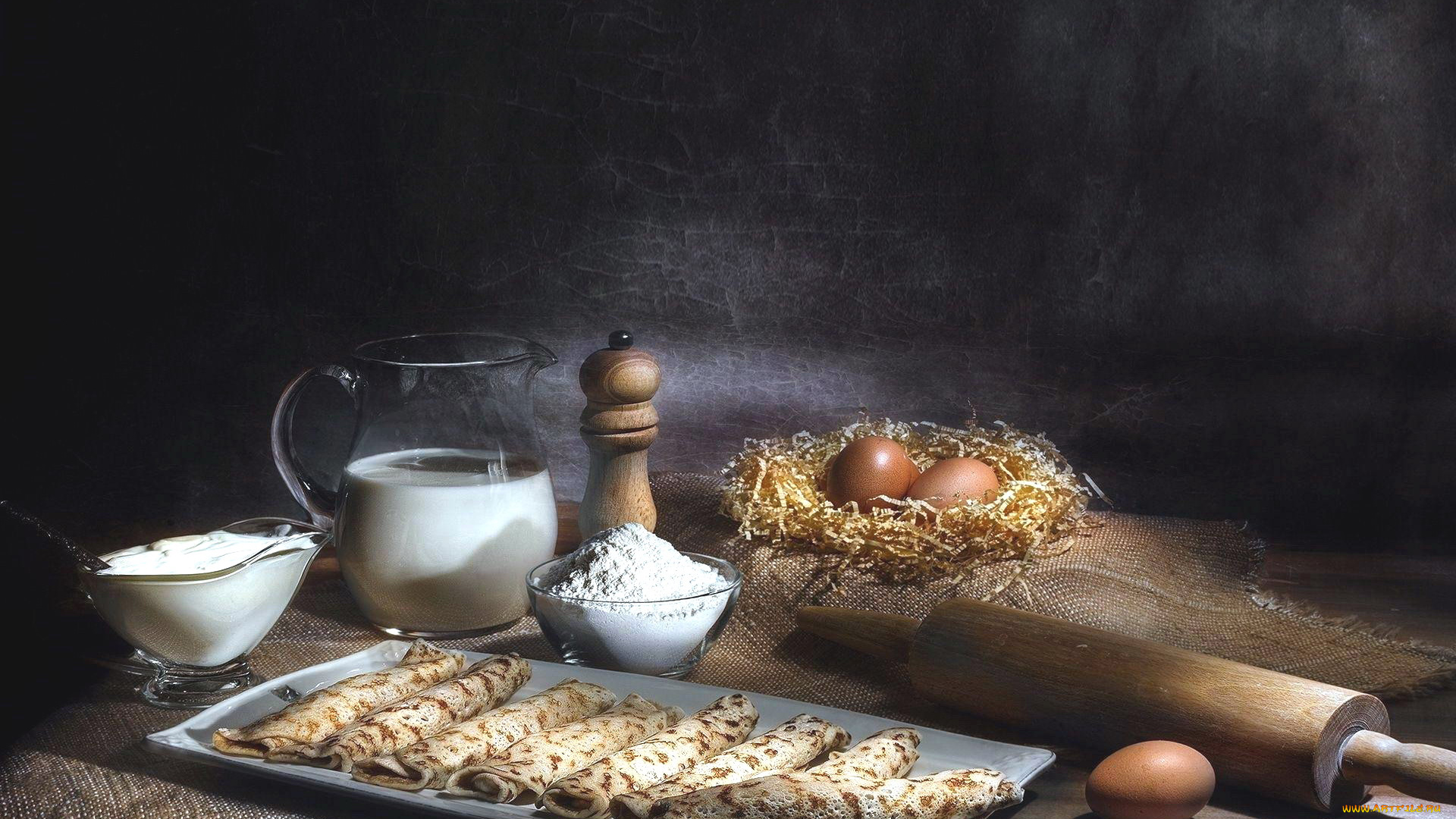 еда, блины, , оладьи, мука, сметана, блинчики, молоко, яйца