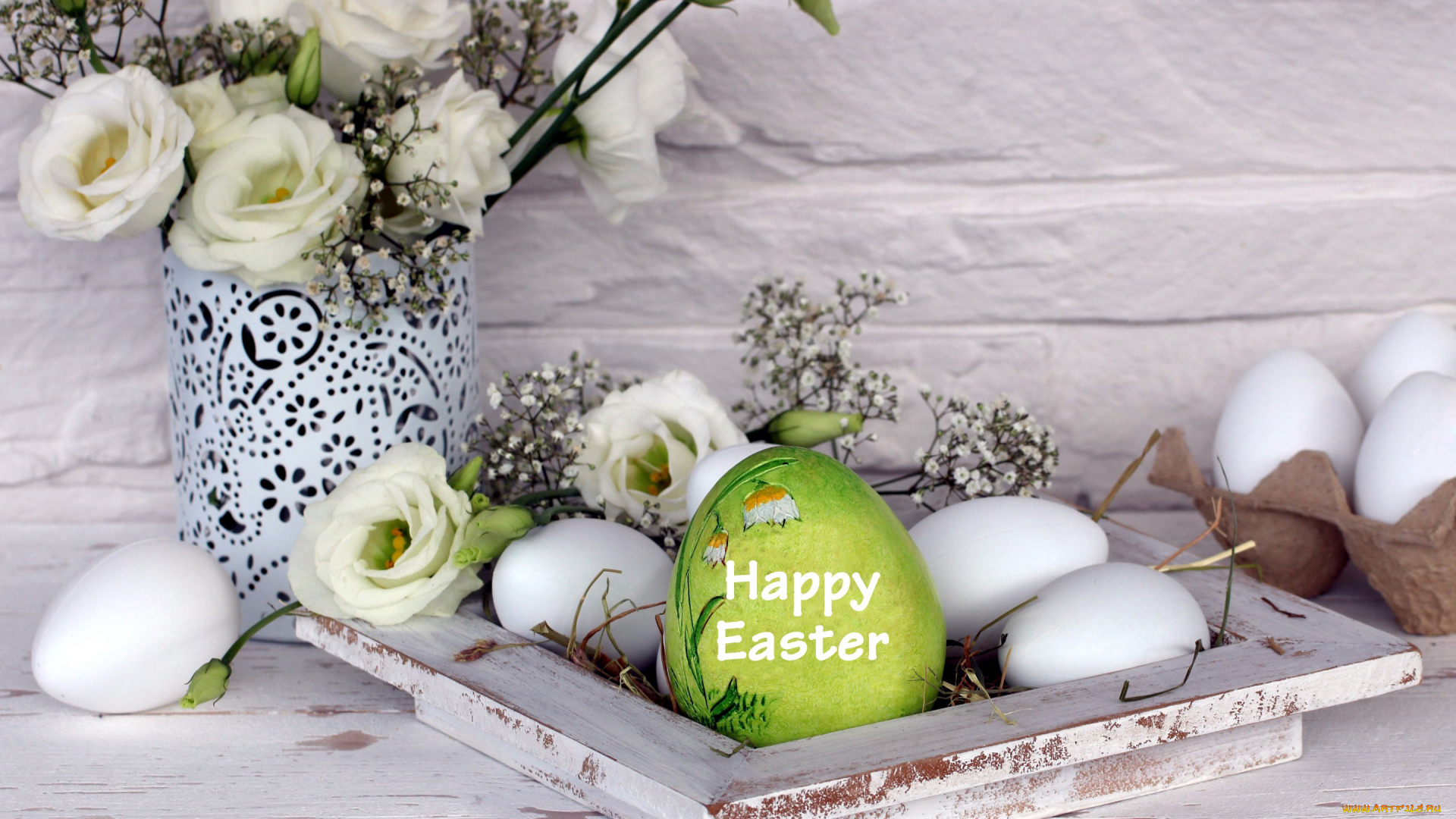 праздничные, пасха, надпись, яйца, эустома