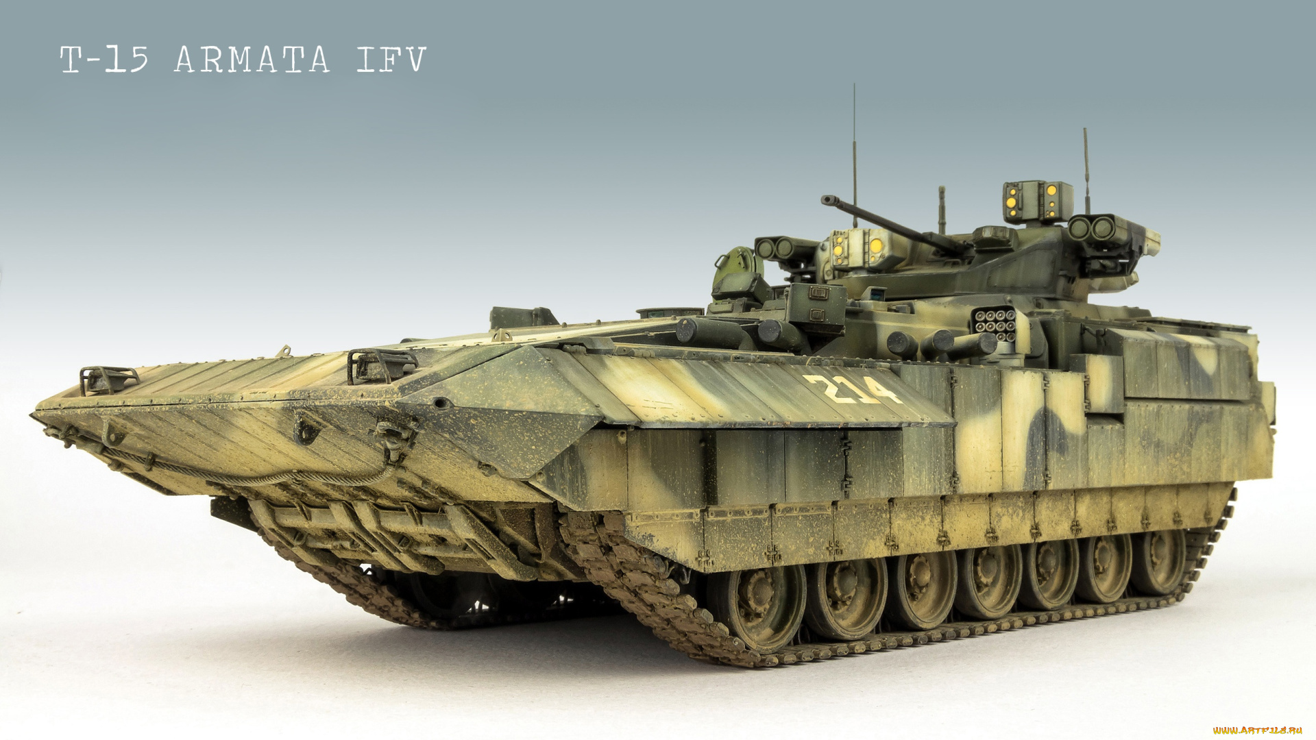 техника, 3d, модель, бмп, армата, t-15, боевая, машина, пехоты