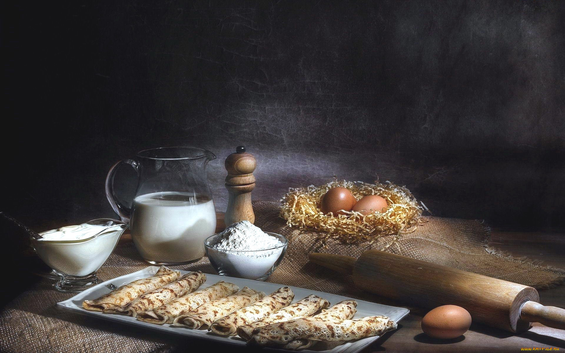 еда, блины, , оладьи, мука, сметана, блинчики, молоко, яйца