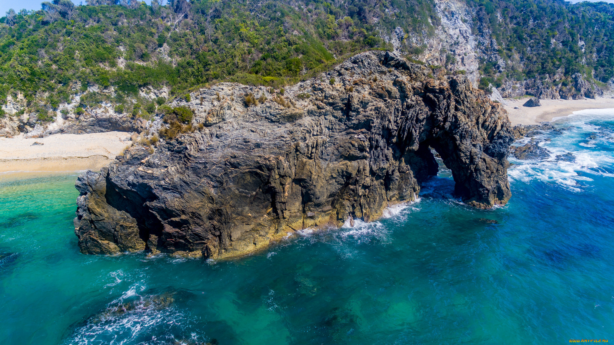 природа, побережье, простор