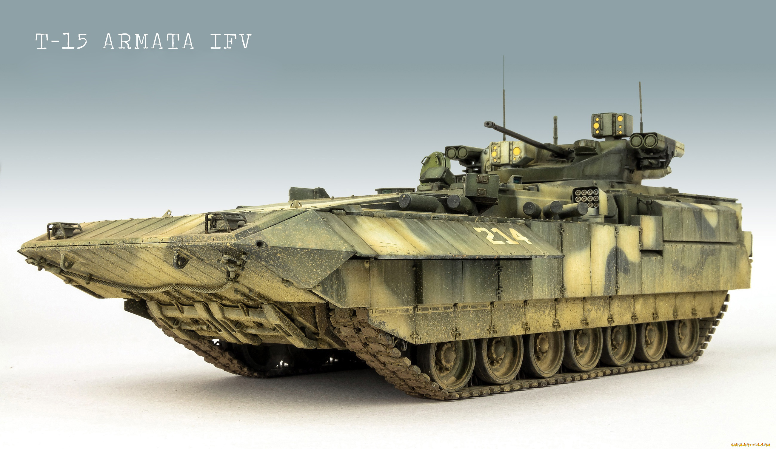техника, 3d, модель, бмп, армата, t-15, боевая, машина, пехоты