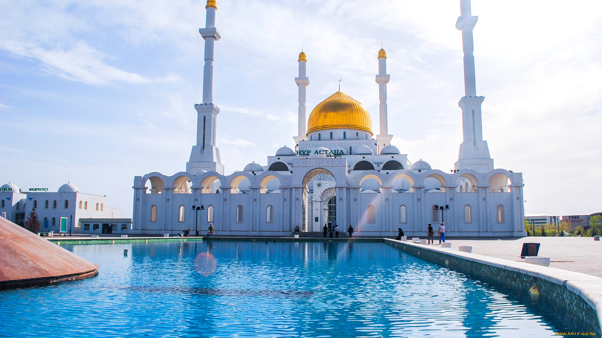 мечеть, в, астане, города, -, мечети, , медресе, минарет, мечеть, архитектура, казакстан, астана