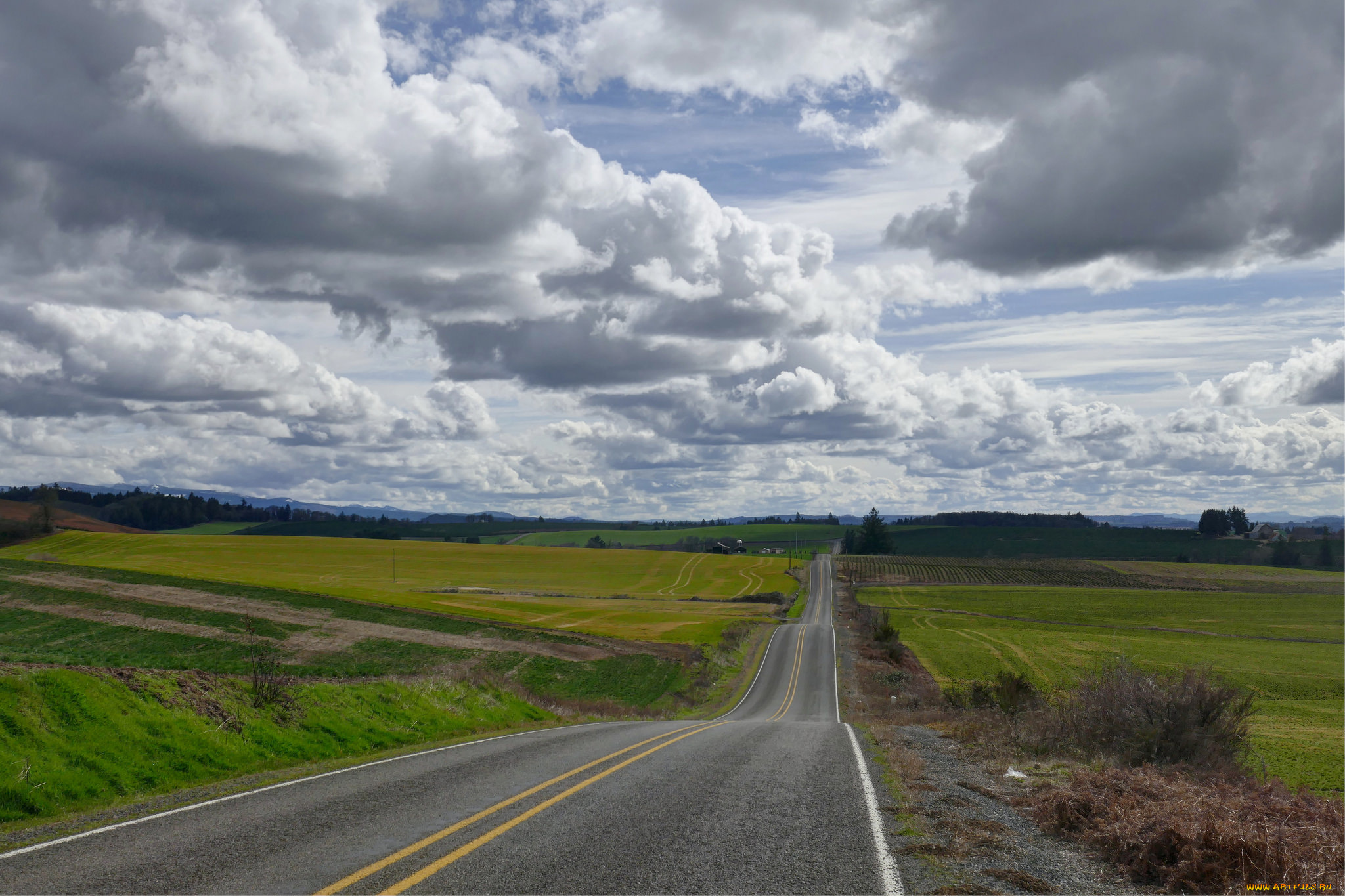 природа, дороги, простор