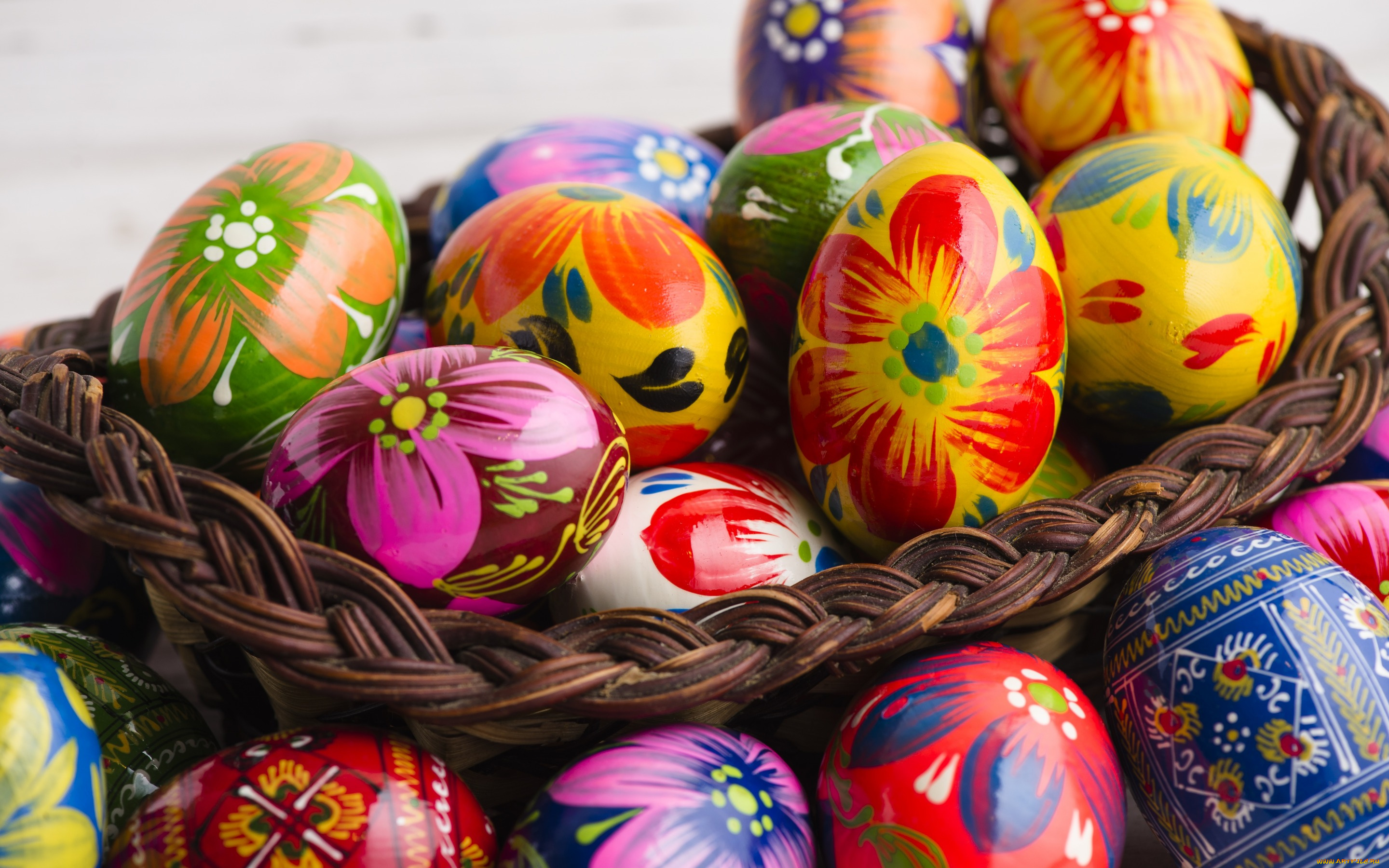 праздничные, пасха, eggs, spring, happy, яйца, крашеные, busket, wood, colorful, decoration, корзина, весна, easter