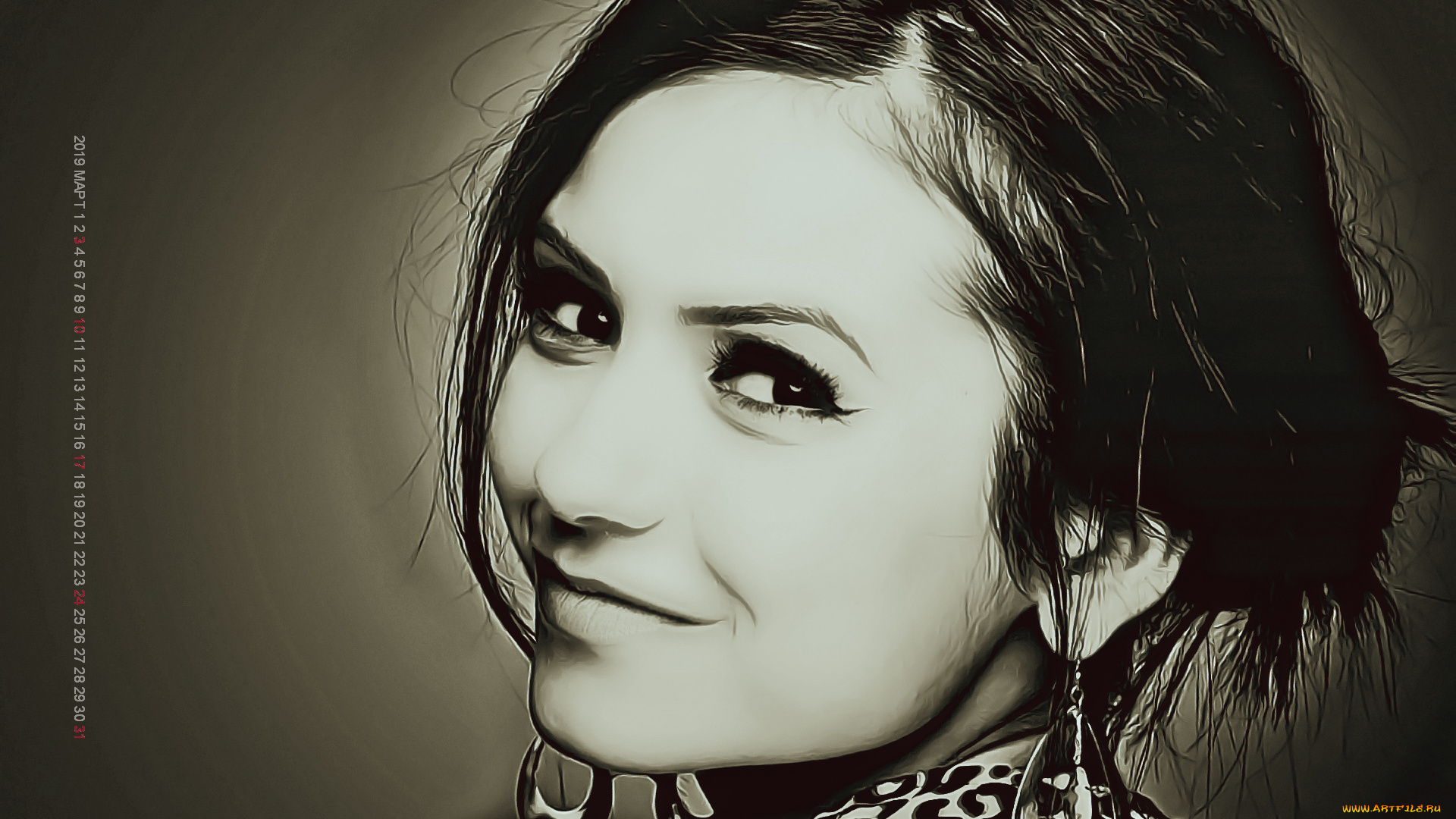 календари, компьютерный, дизайн, актриса, девушка, лицо